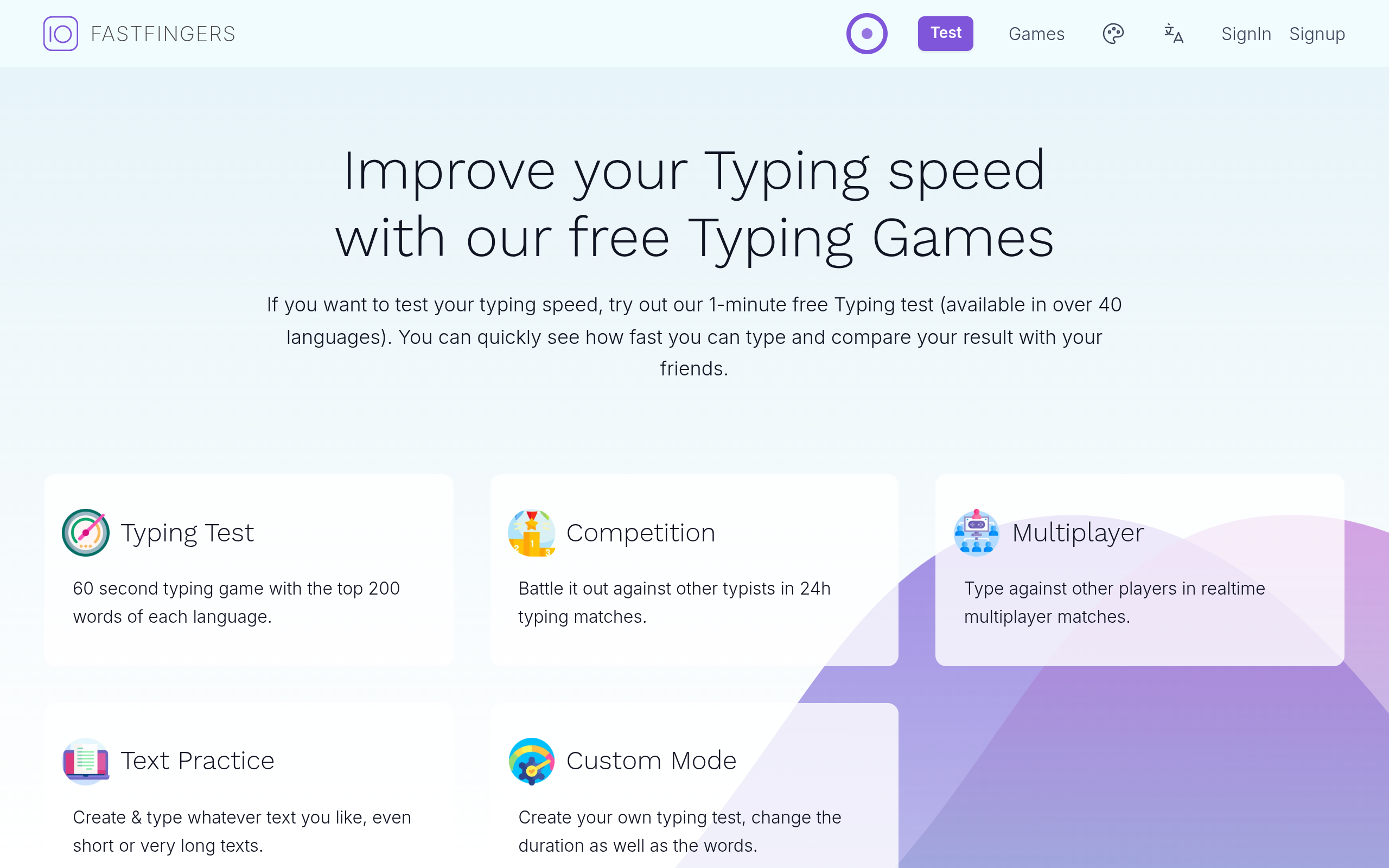 10FastFingers screenshot