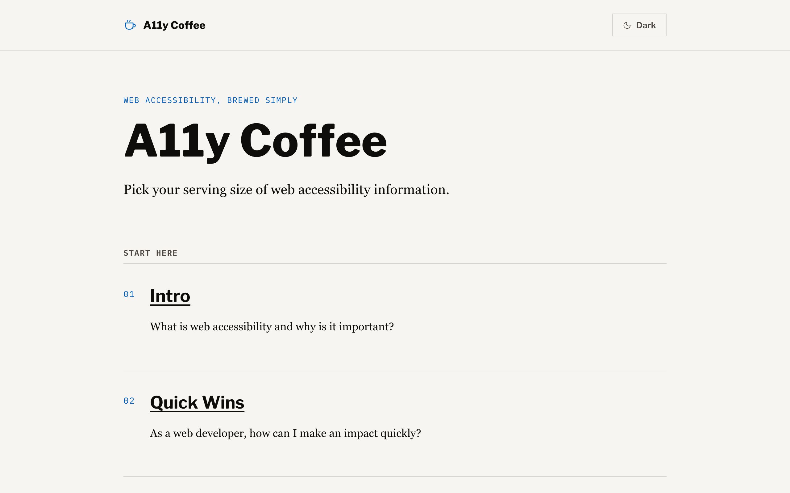A11y Coffee screenshot