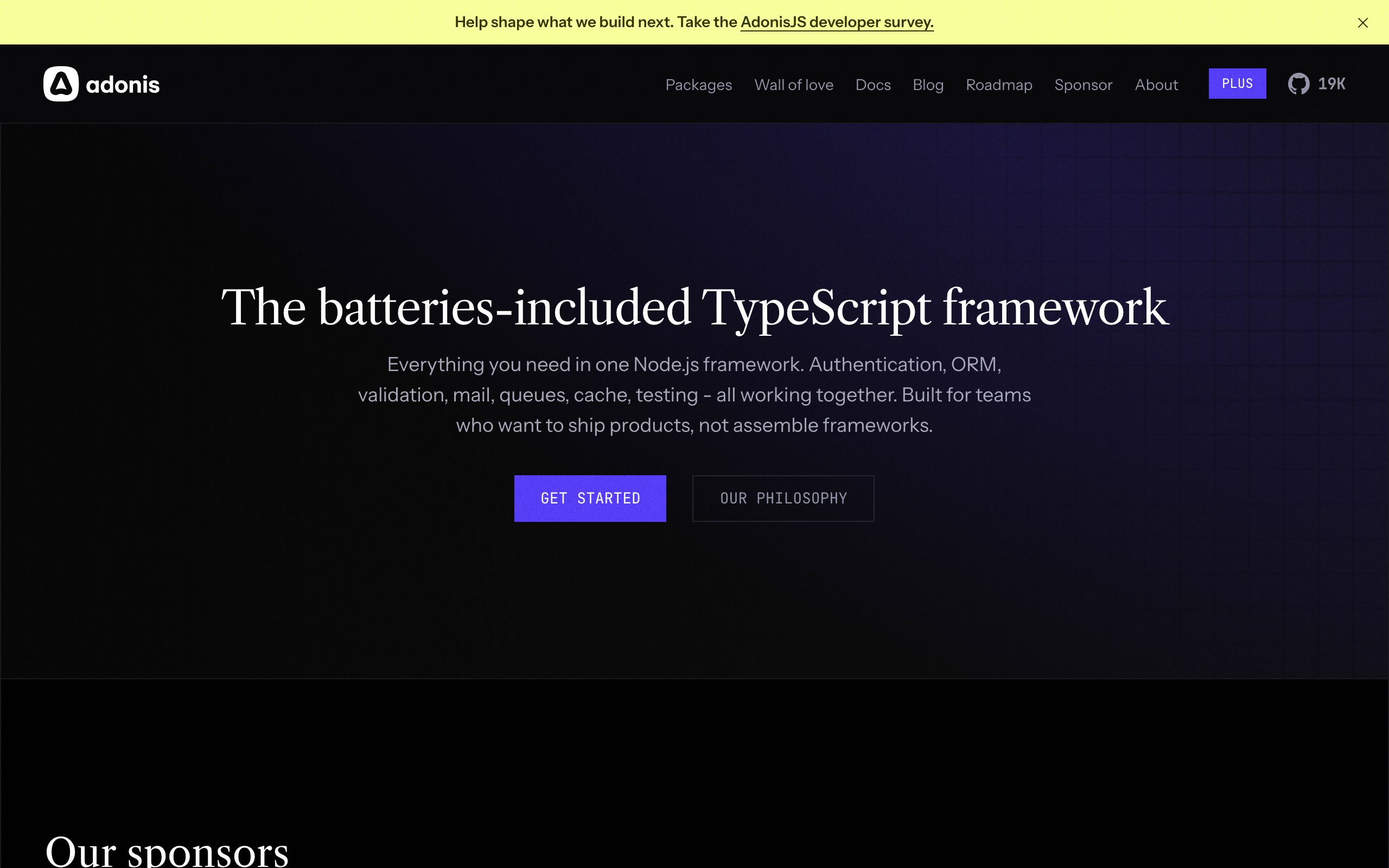 AdonisJS screenshot