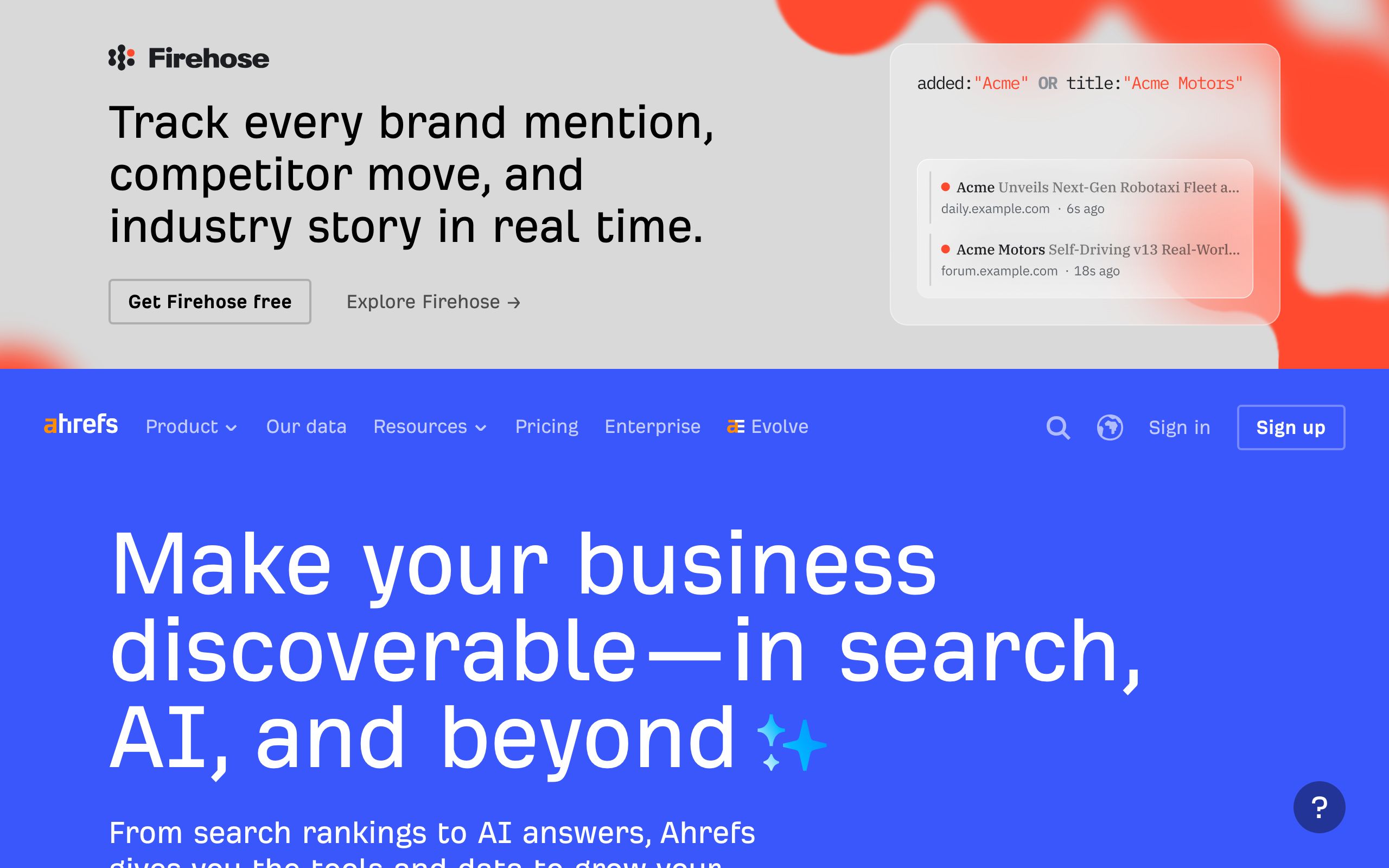 Ahrefs screenshot