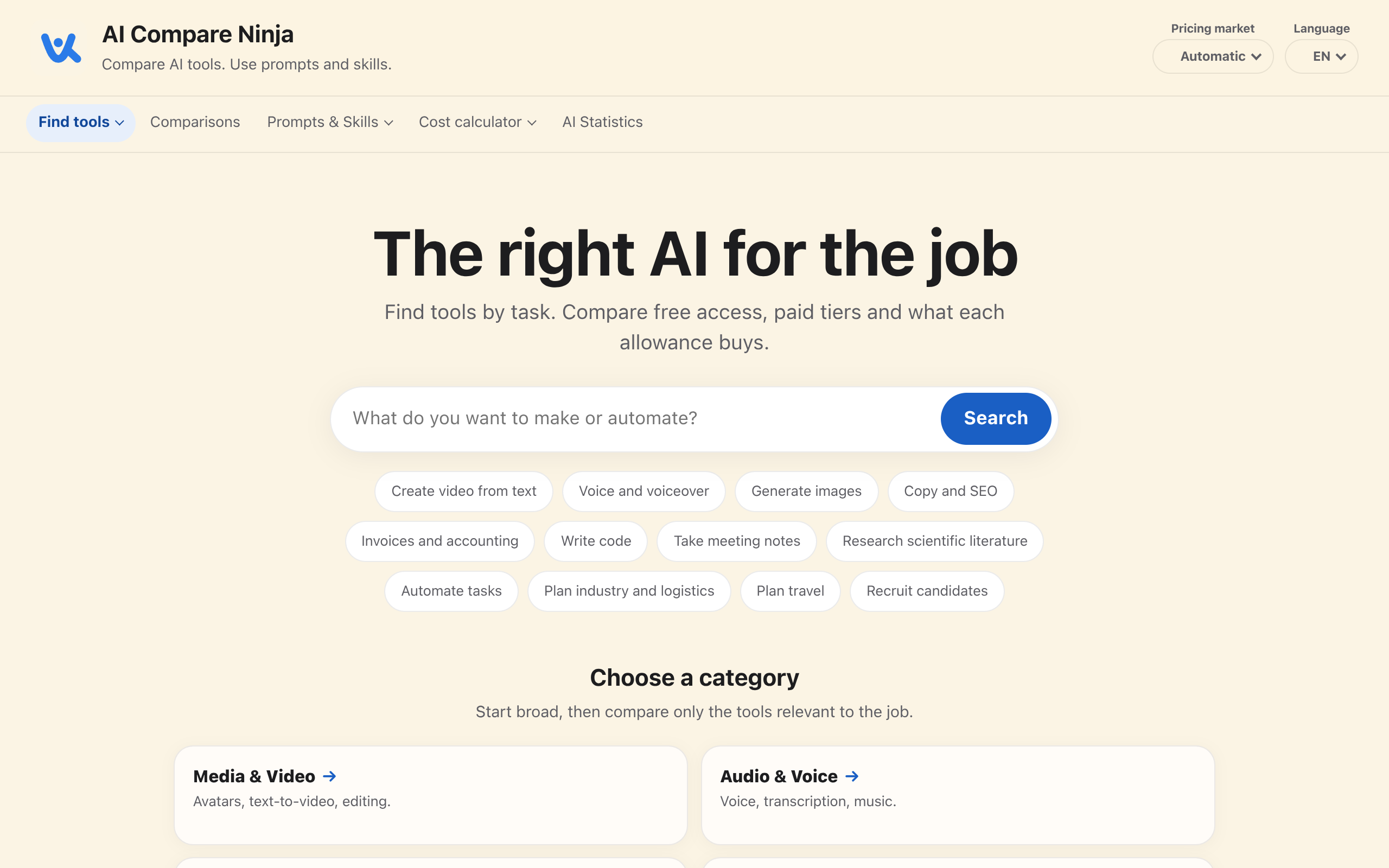 AI Compare Ninja screenshot