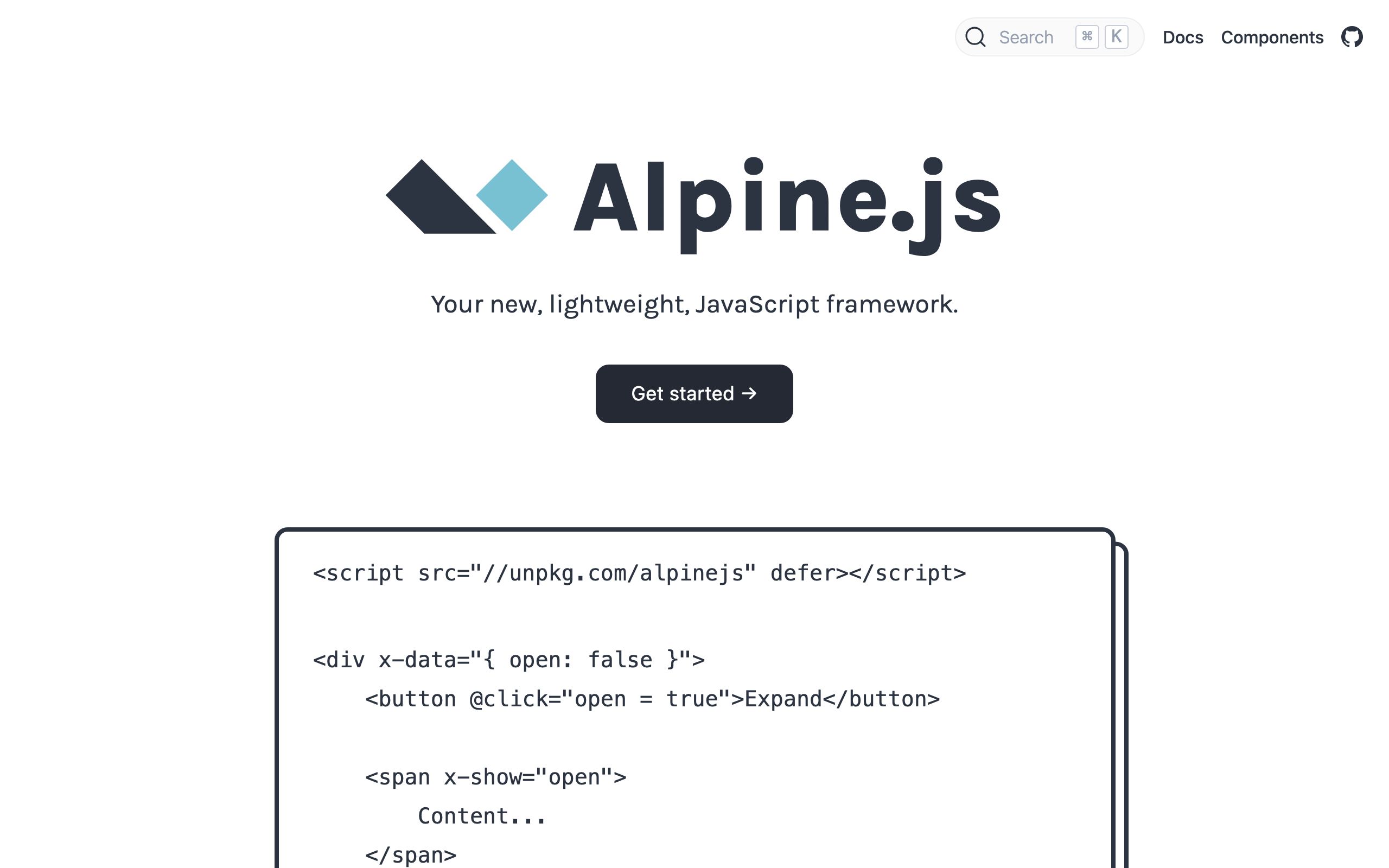 Alpine.js screenshot