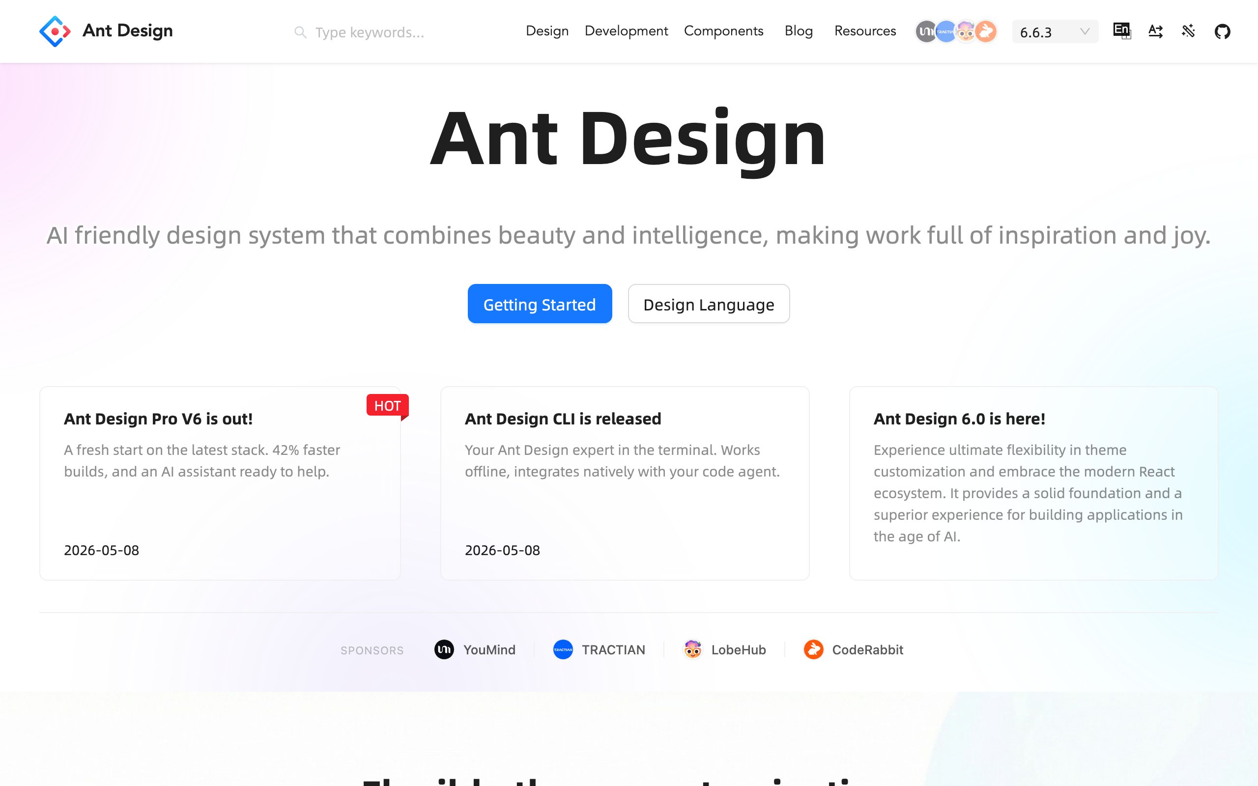 Ant Design screenshot