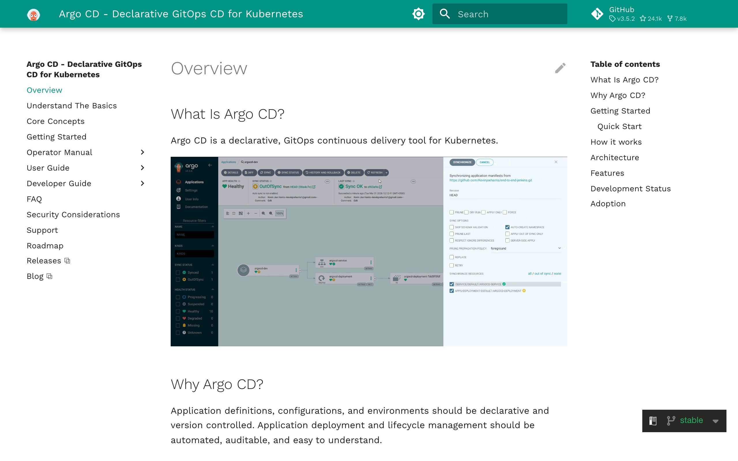 Argo CD screenshot