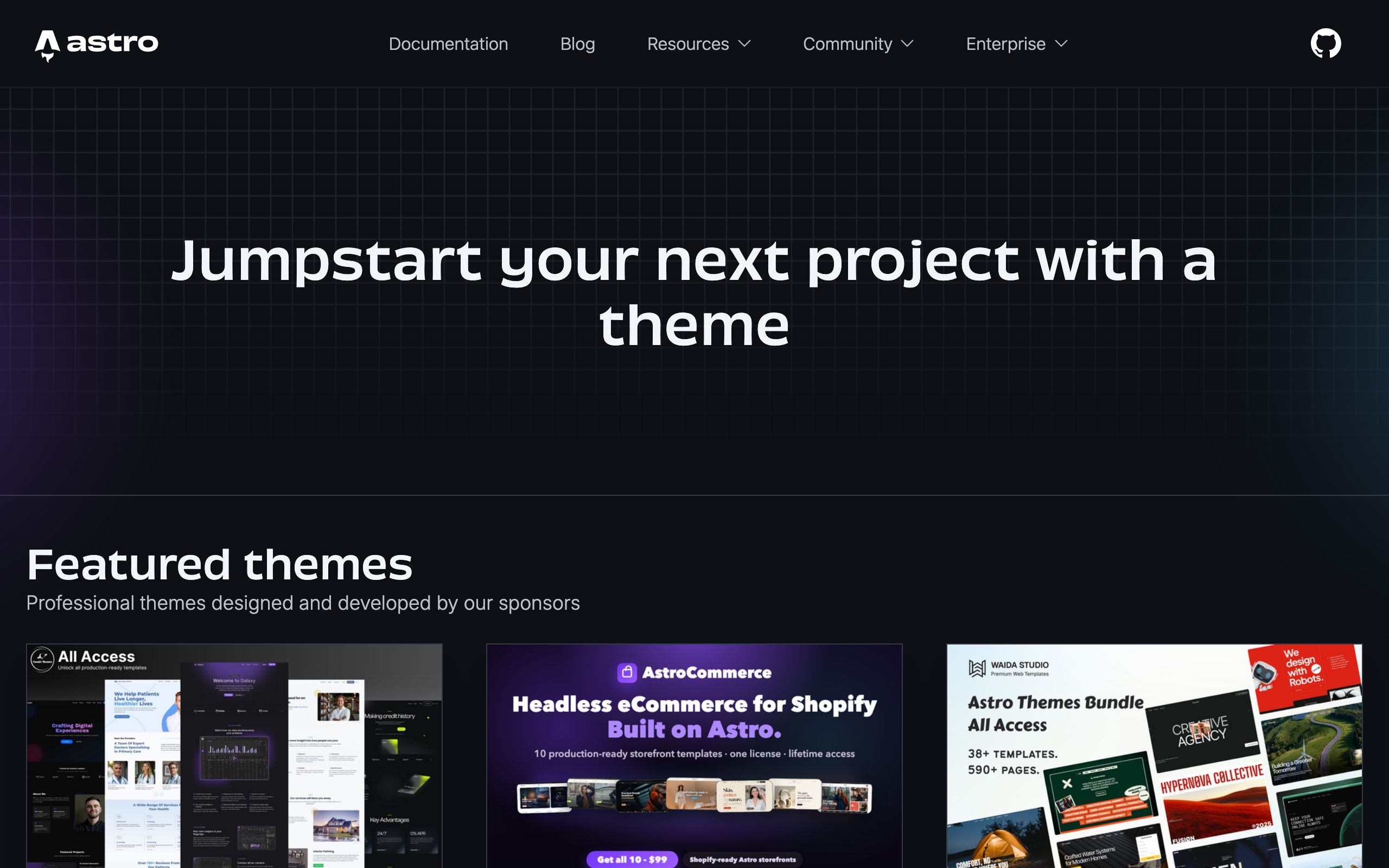 Astro Themes screenshot