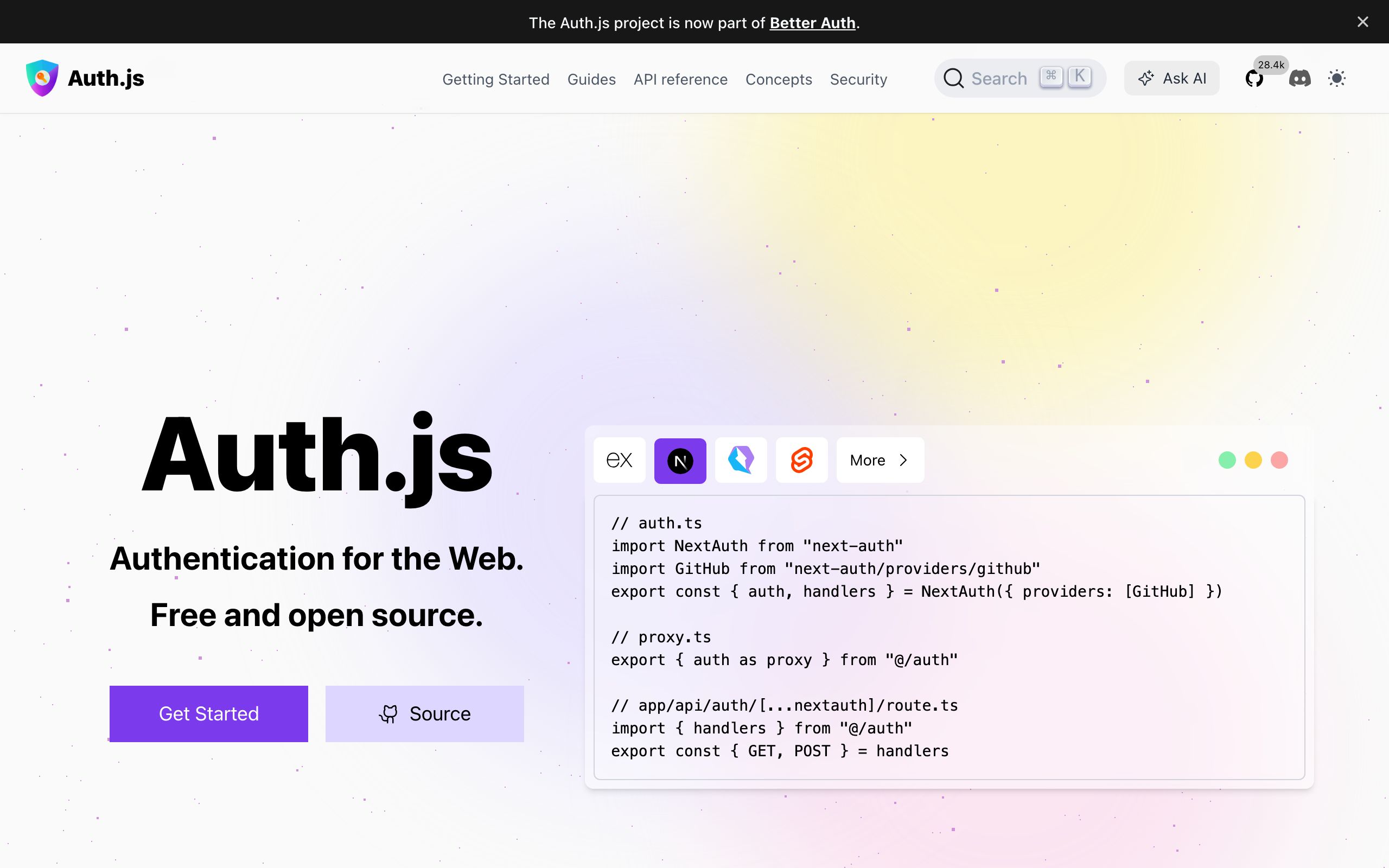 Auth.js screenshot