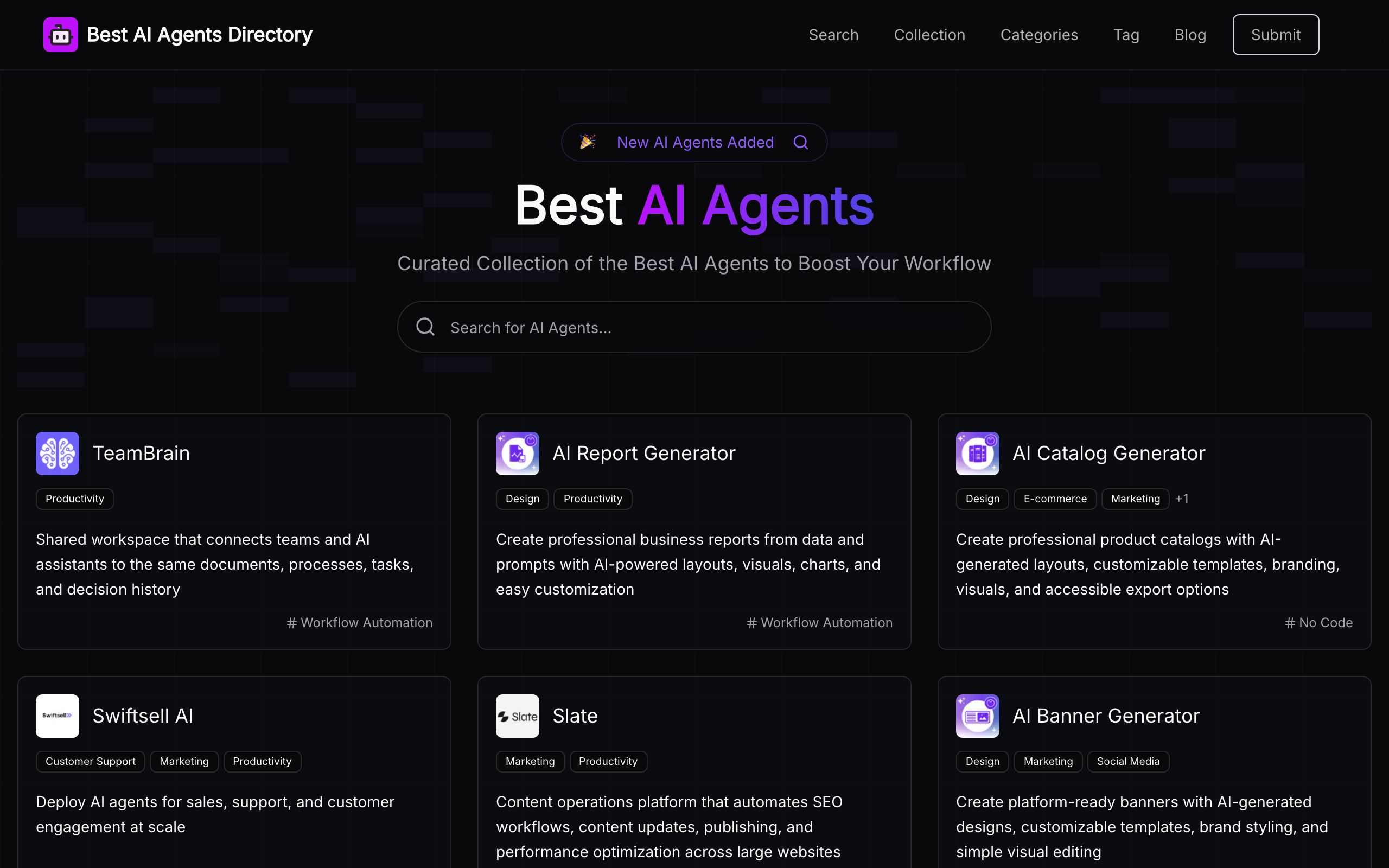 Best AI Agents Directory screenshot