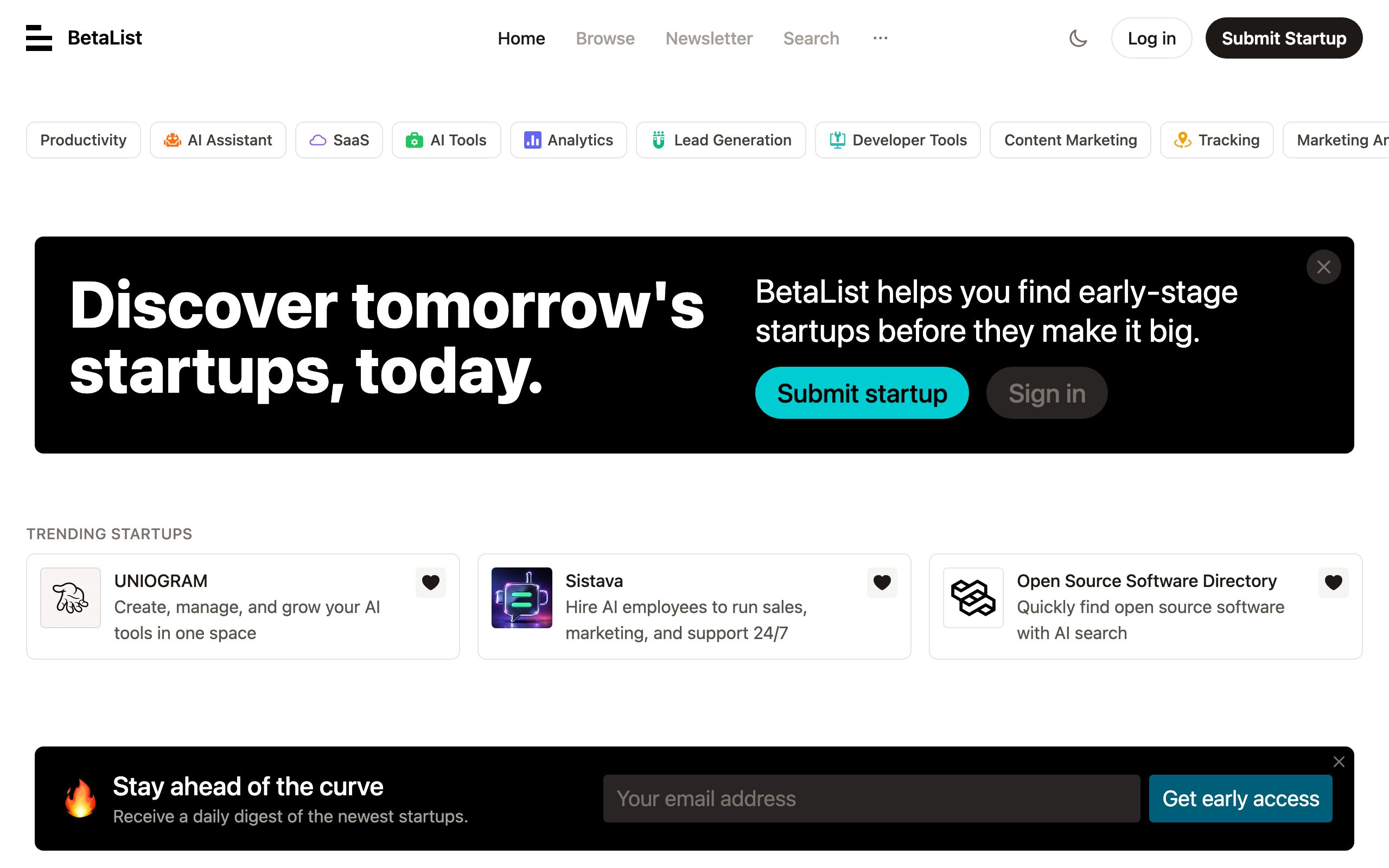 BetaList screenshot