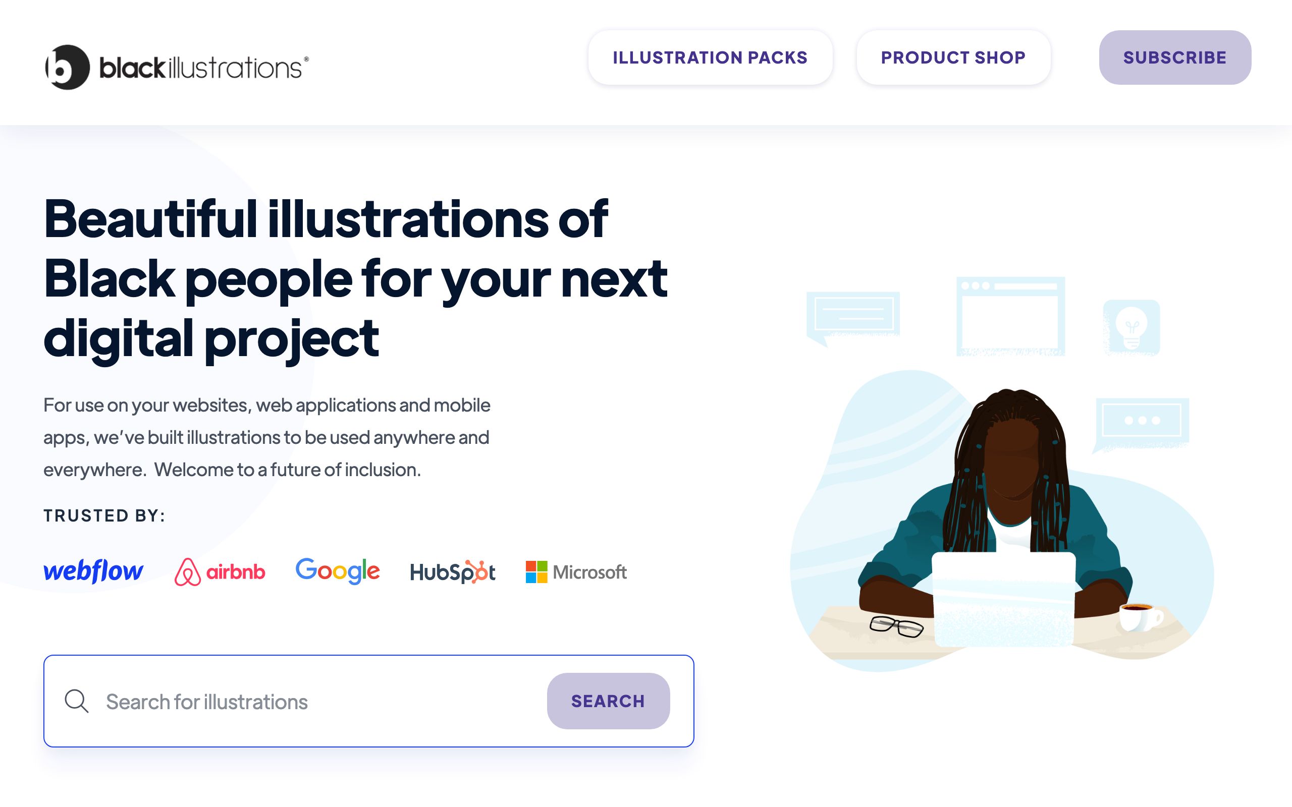 Black Illustrations screenshot