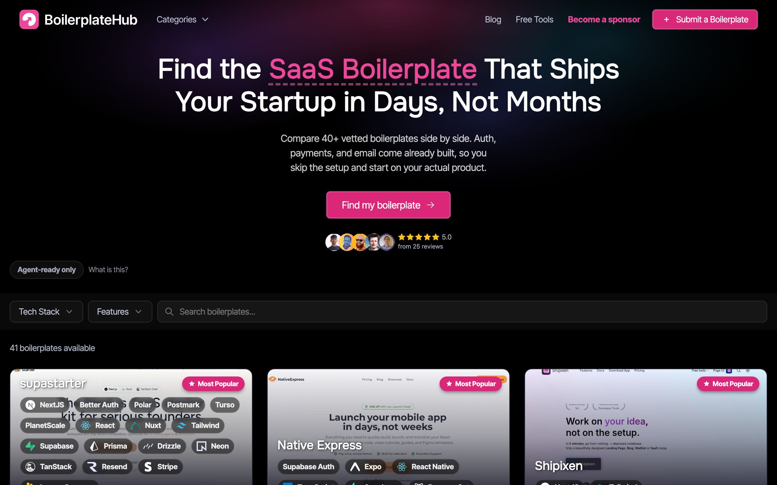 BoilerplateHub screenshot