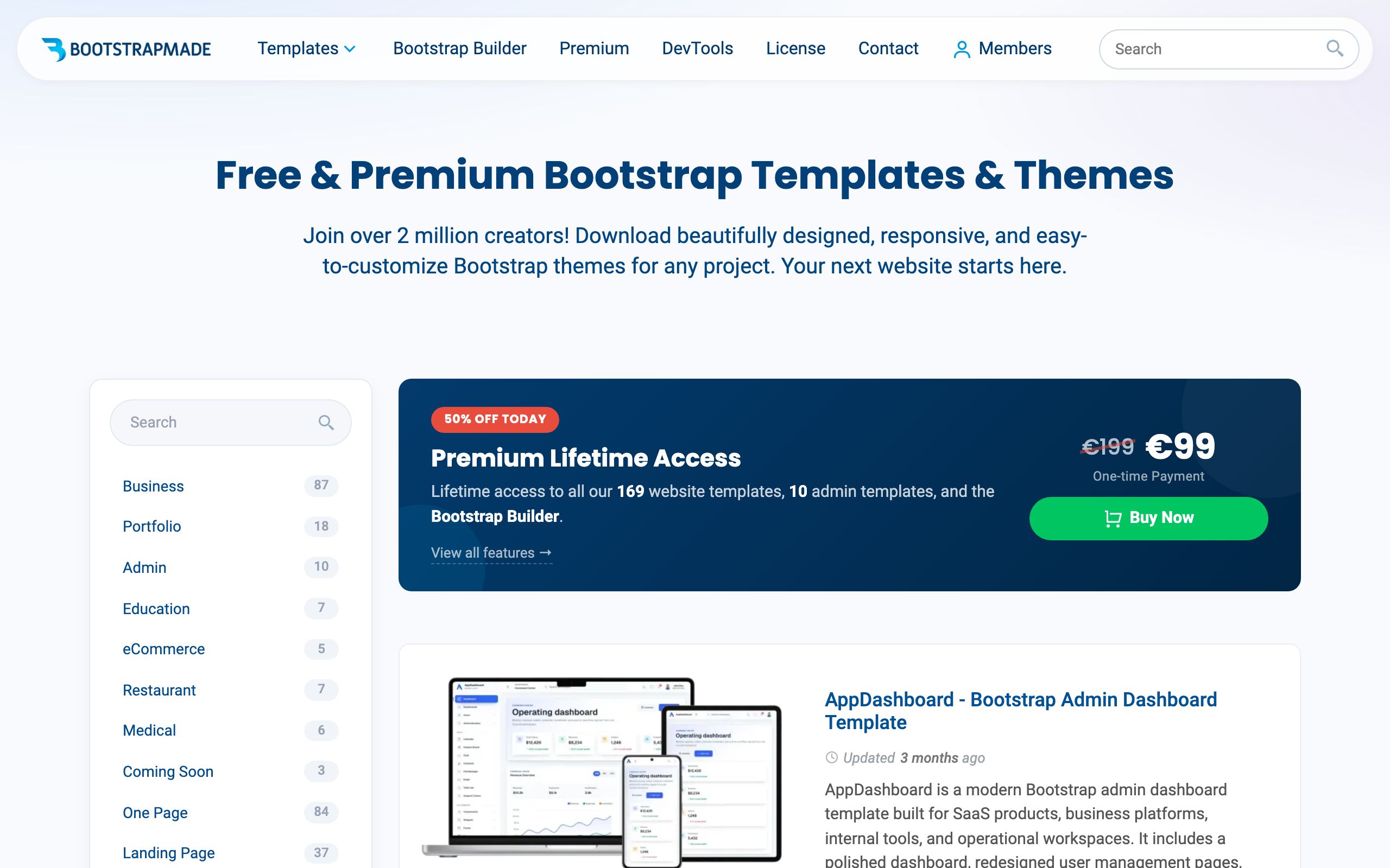 BootstrapMade screenshot
