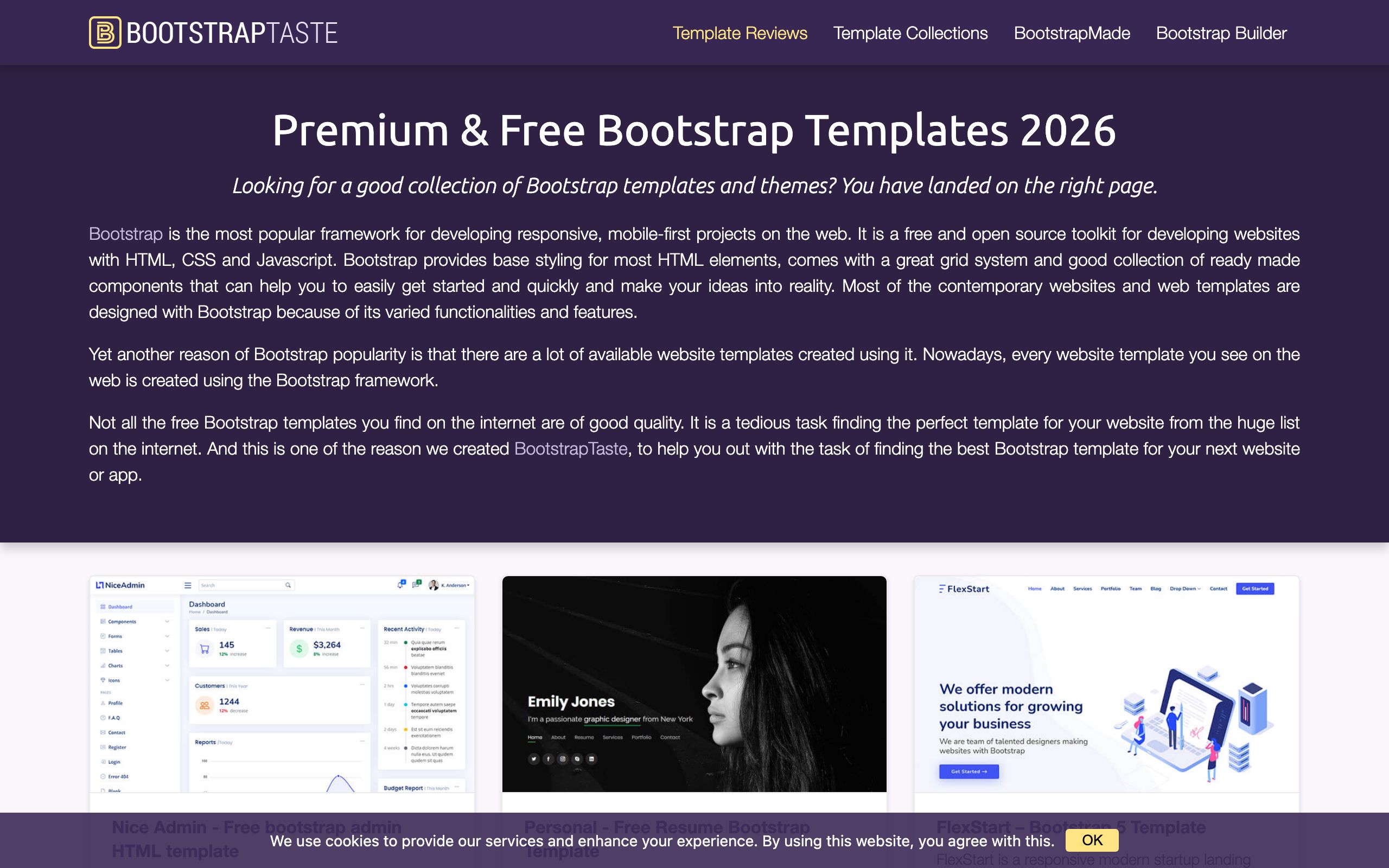 BootstrapTaste screenshot