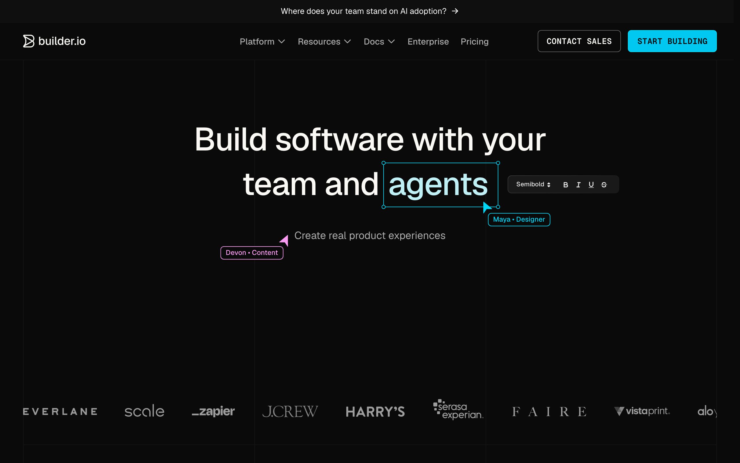 Builder.io screenshot