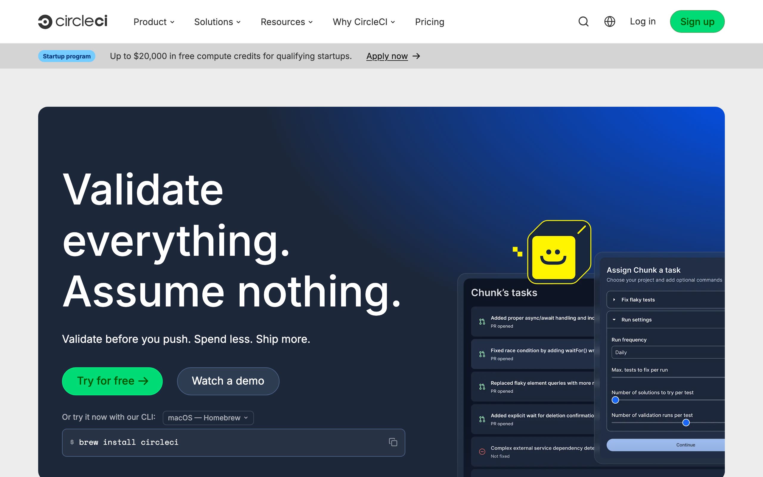 CircleCI screenshot
