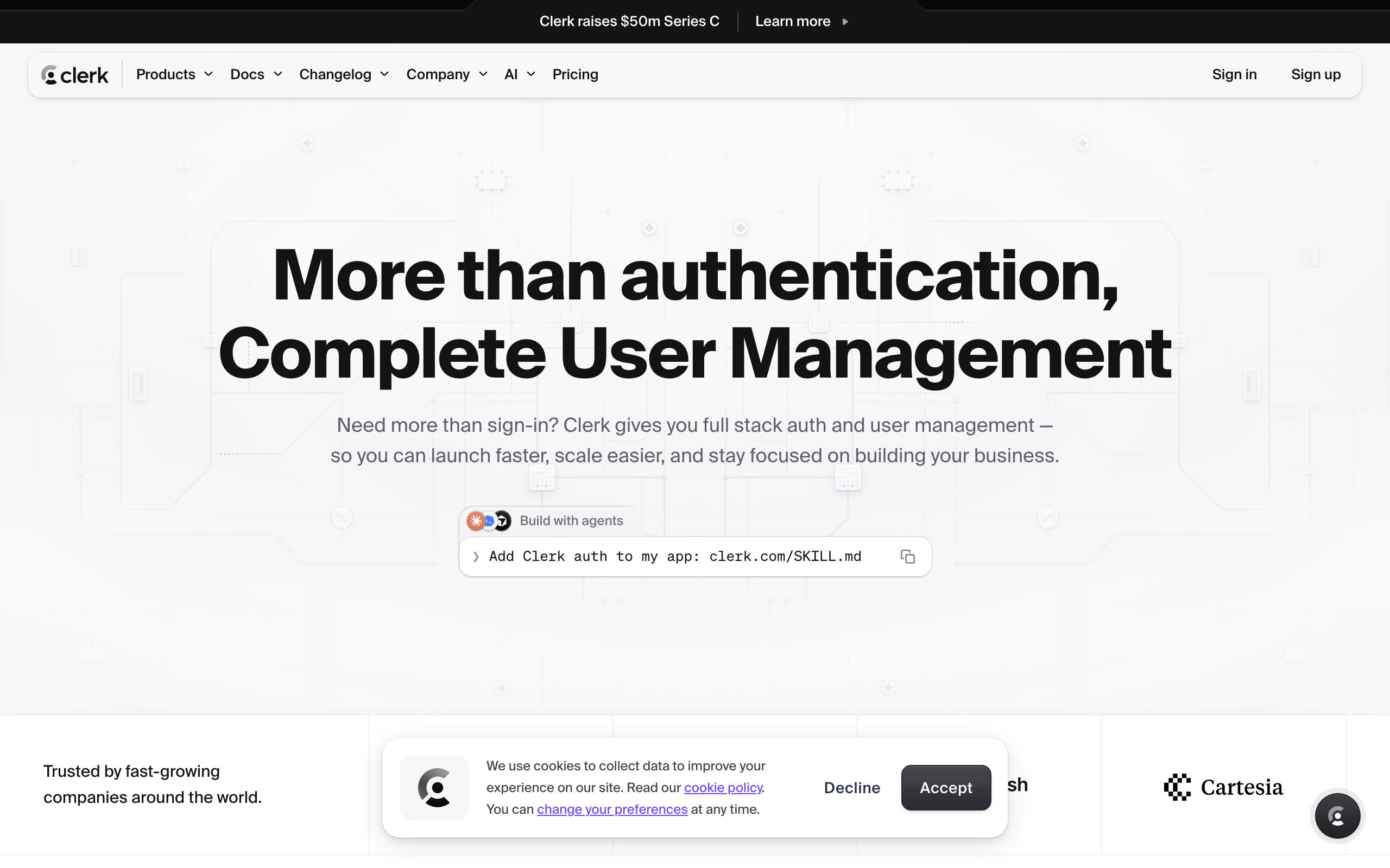 Clerk screenshot