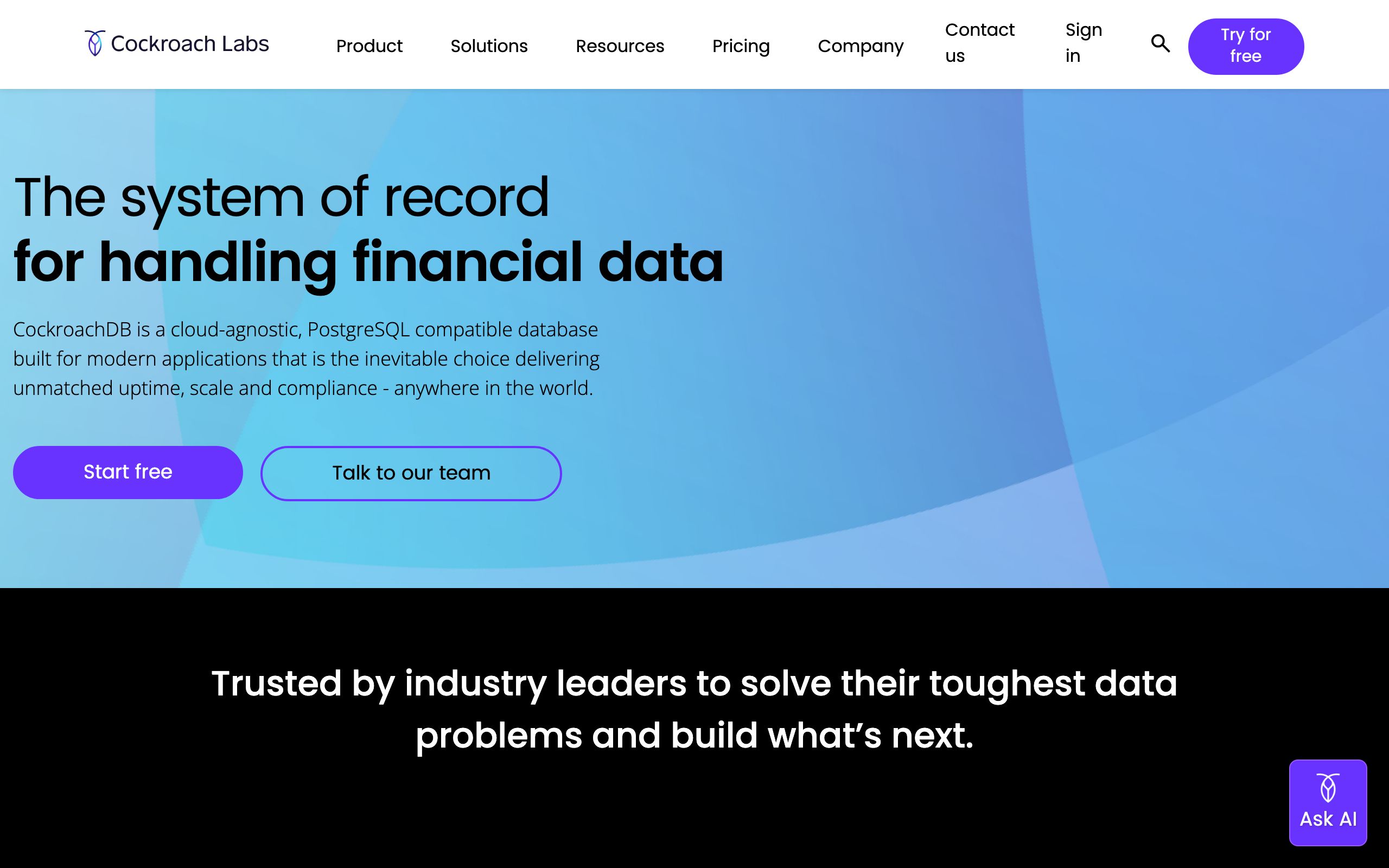 CockroachDB screenshot