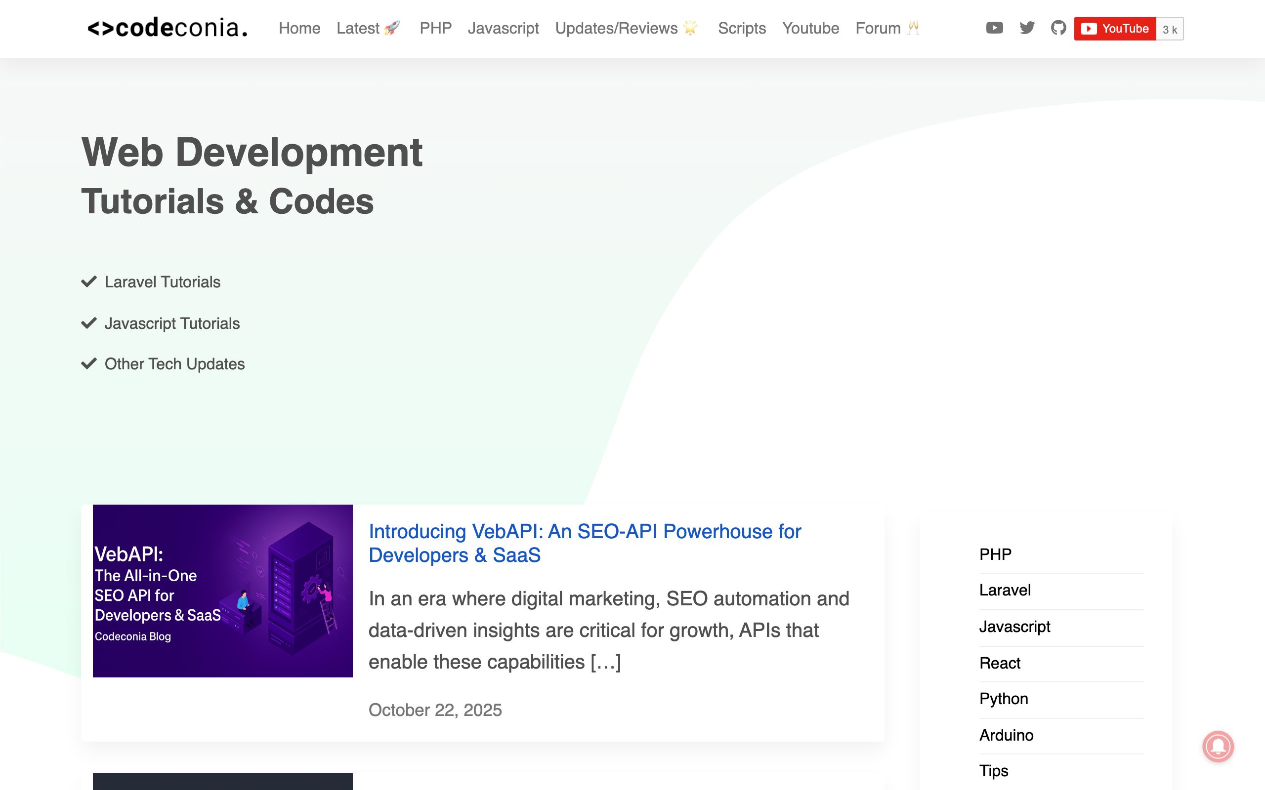 Codeconia screenshot