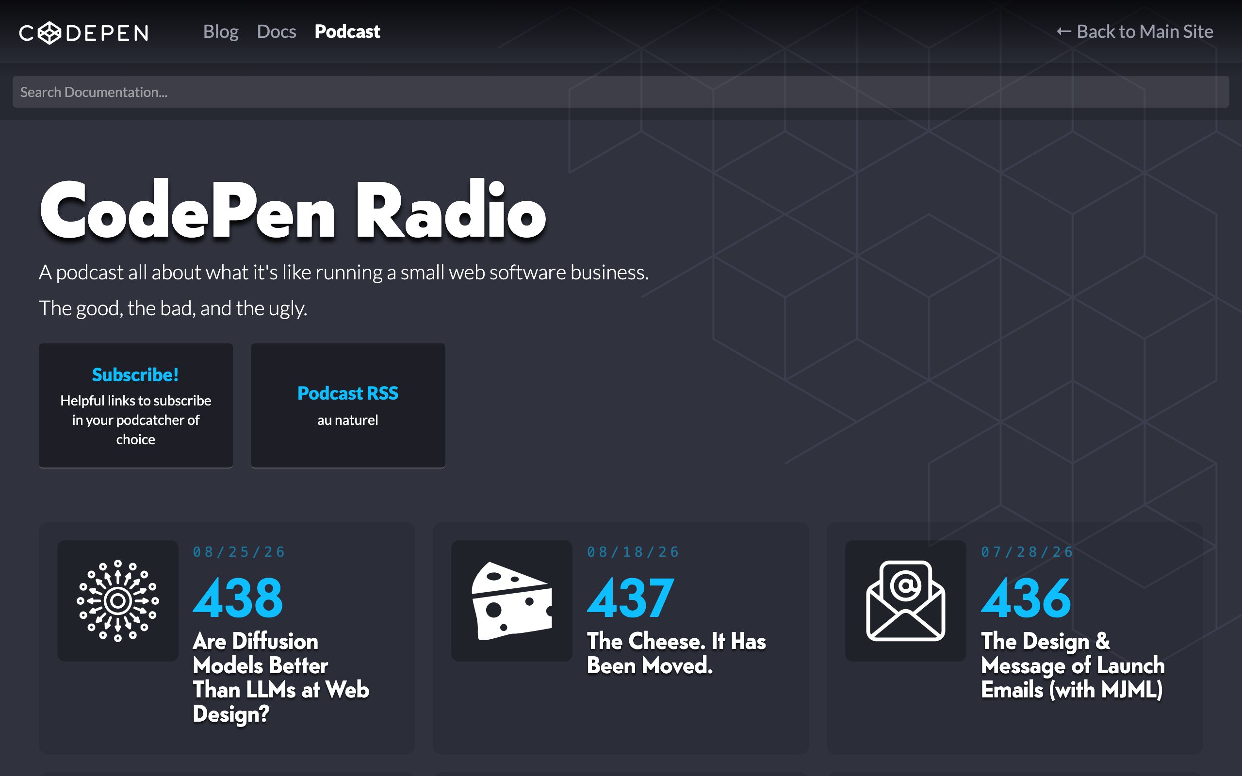 CodePen Radio screenshot