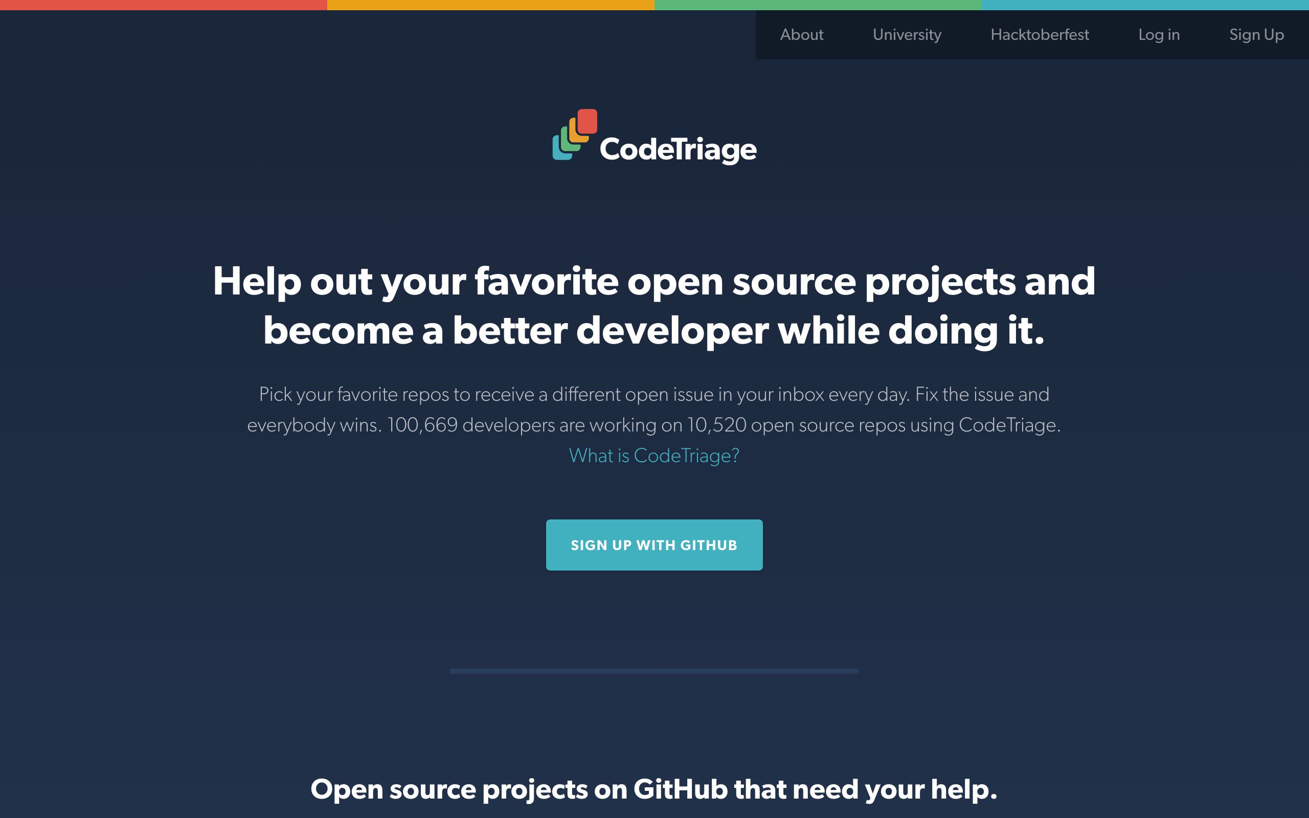 CodeTriage screenshot