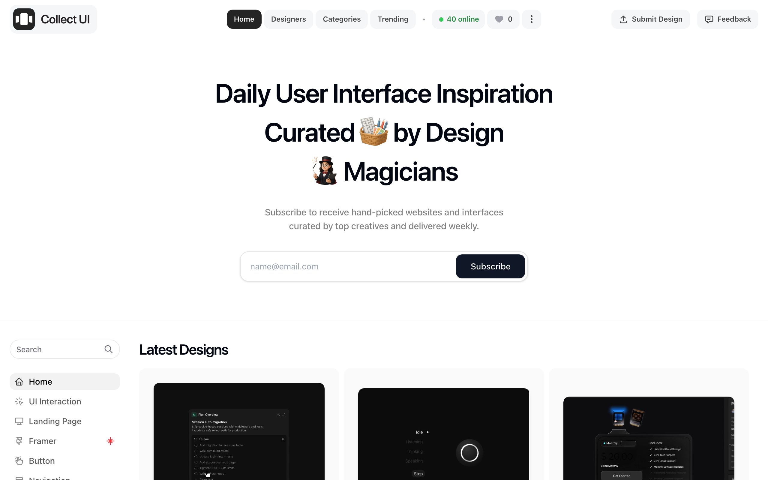 CollectUI screenshot