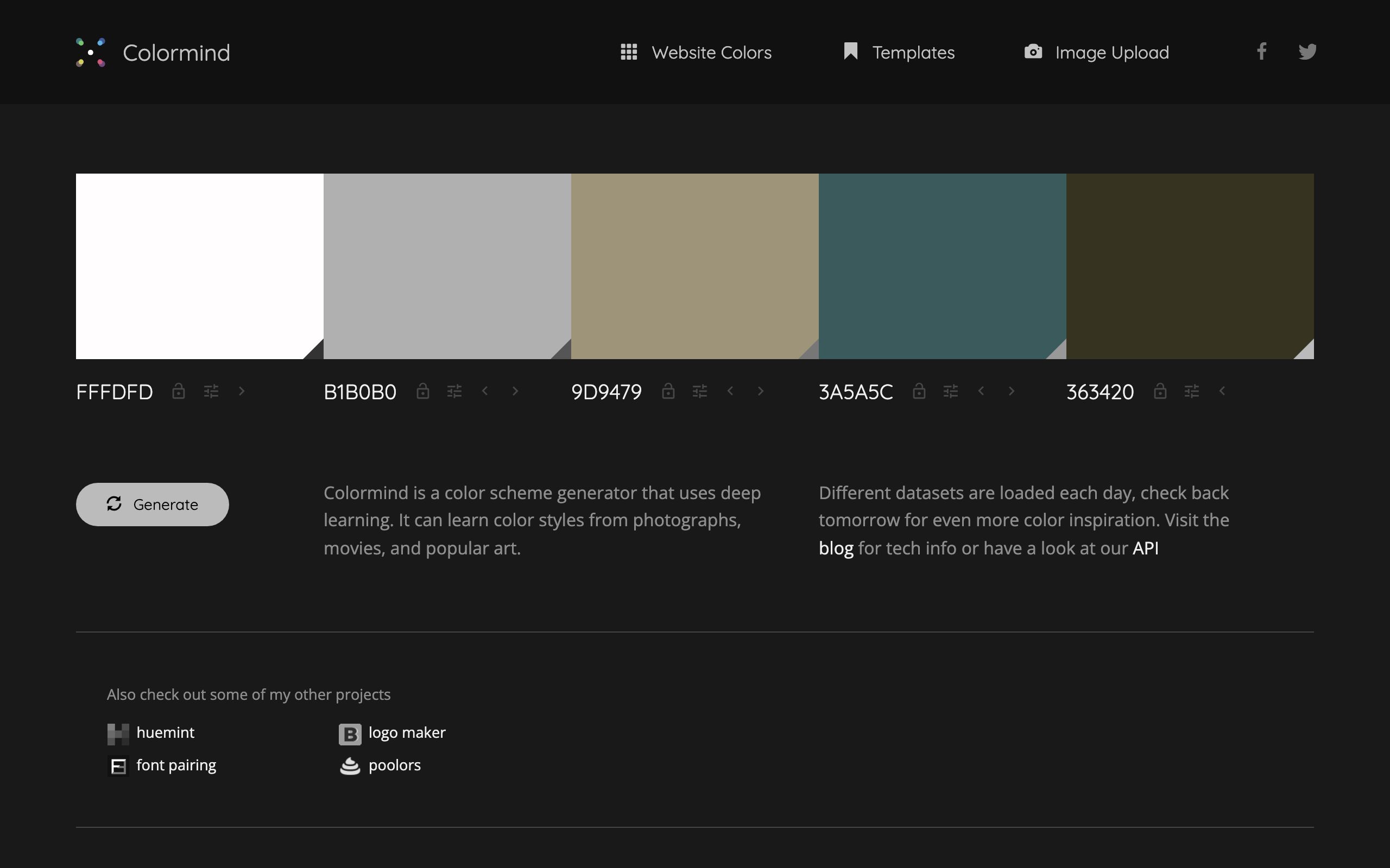 Colormind screenshot
