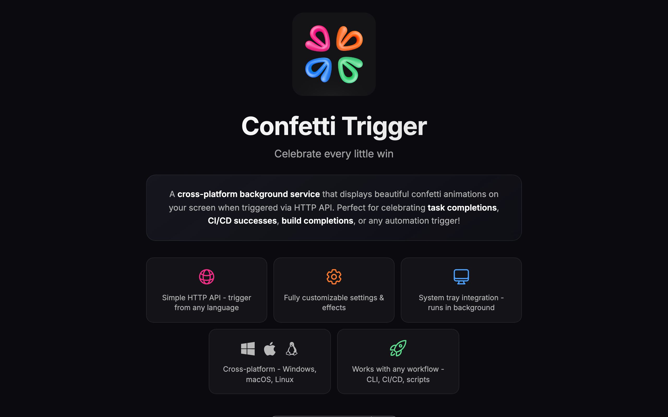 Confetti screenshot