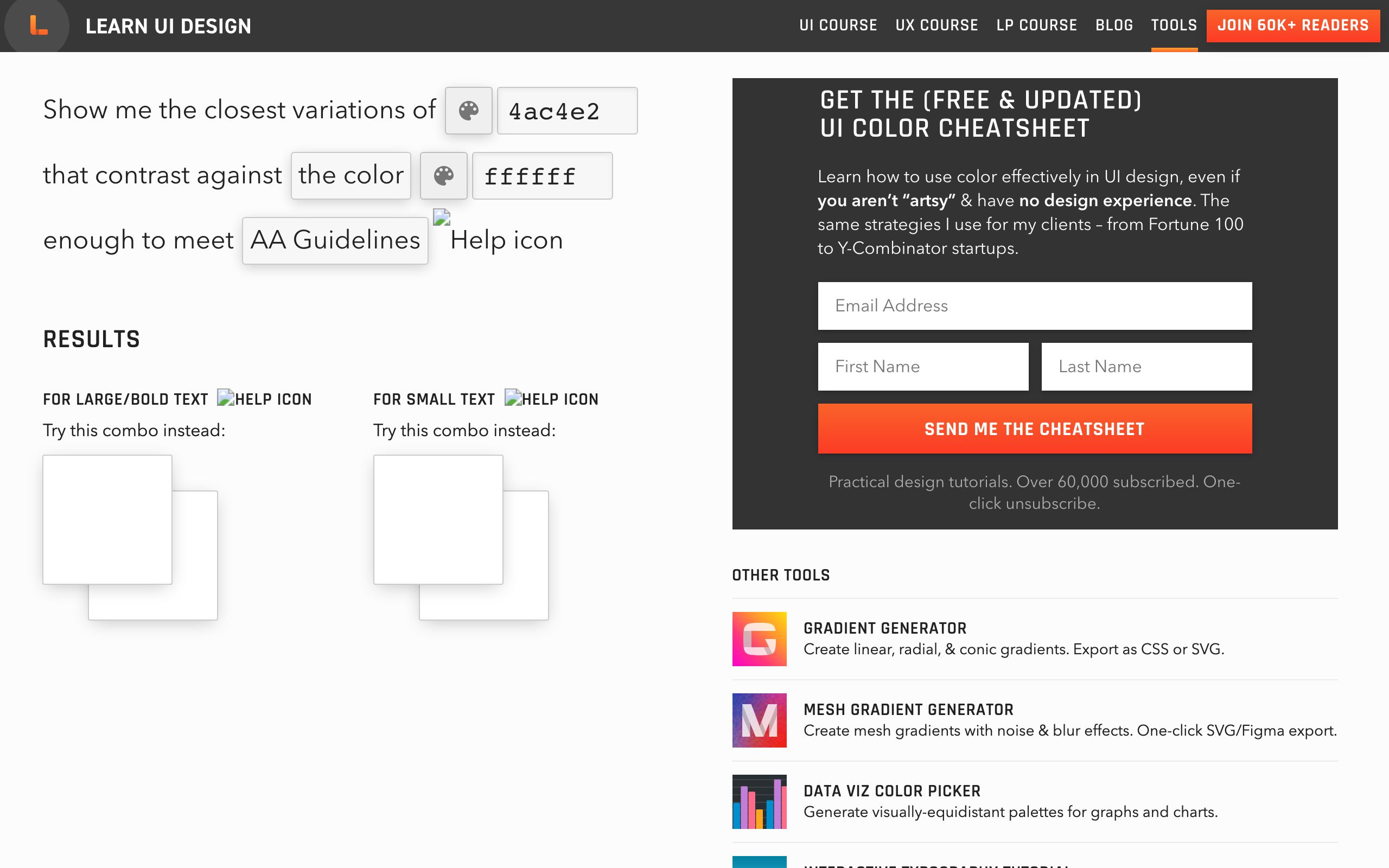 Contrast Checker screenshot