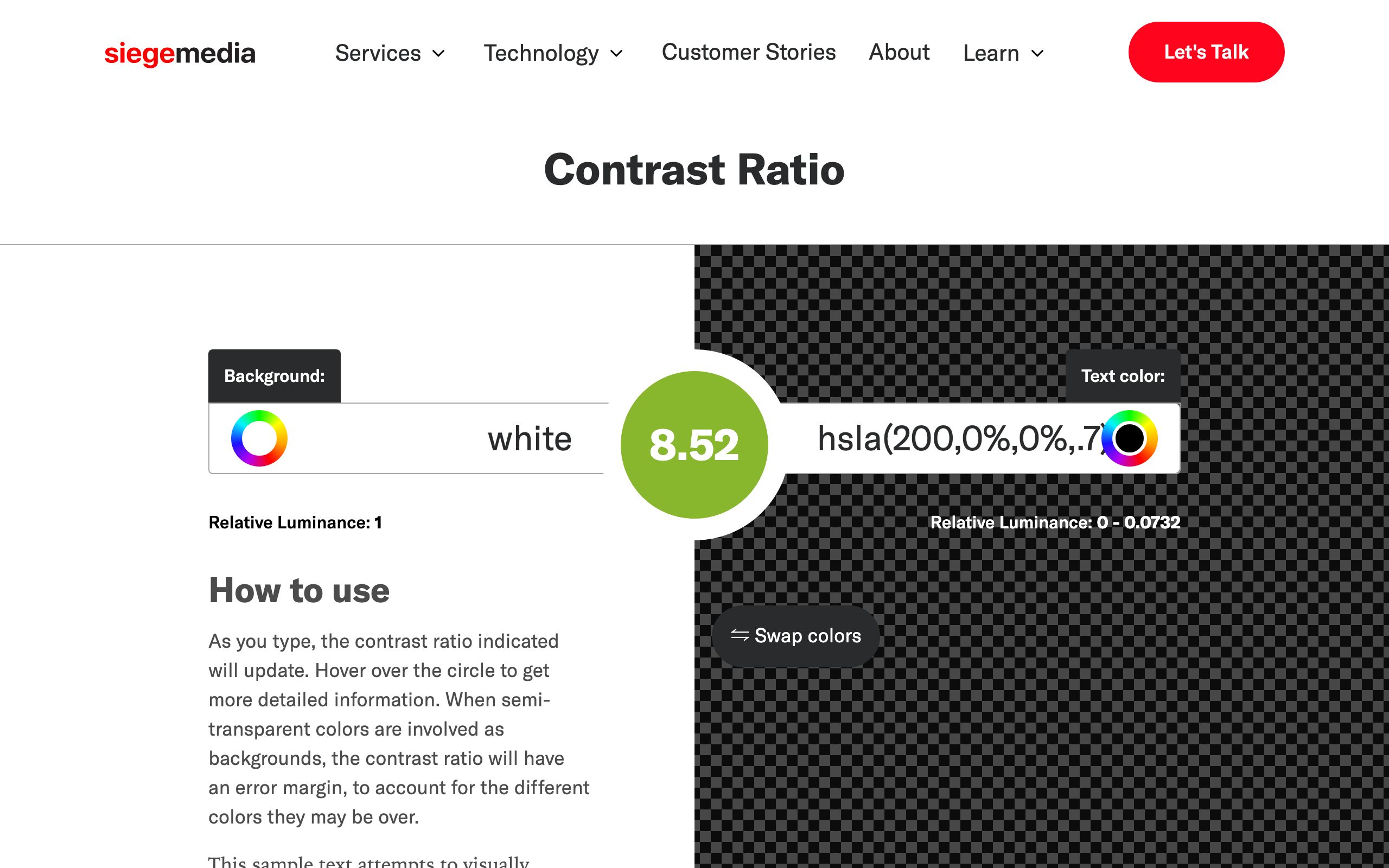 Contrast Ratio screenshot
