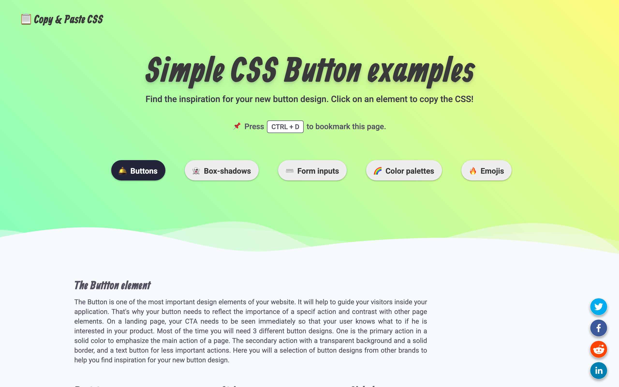 Copy & Paste CSS screenshot