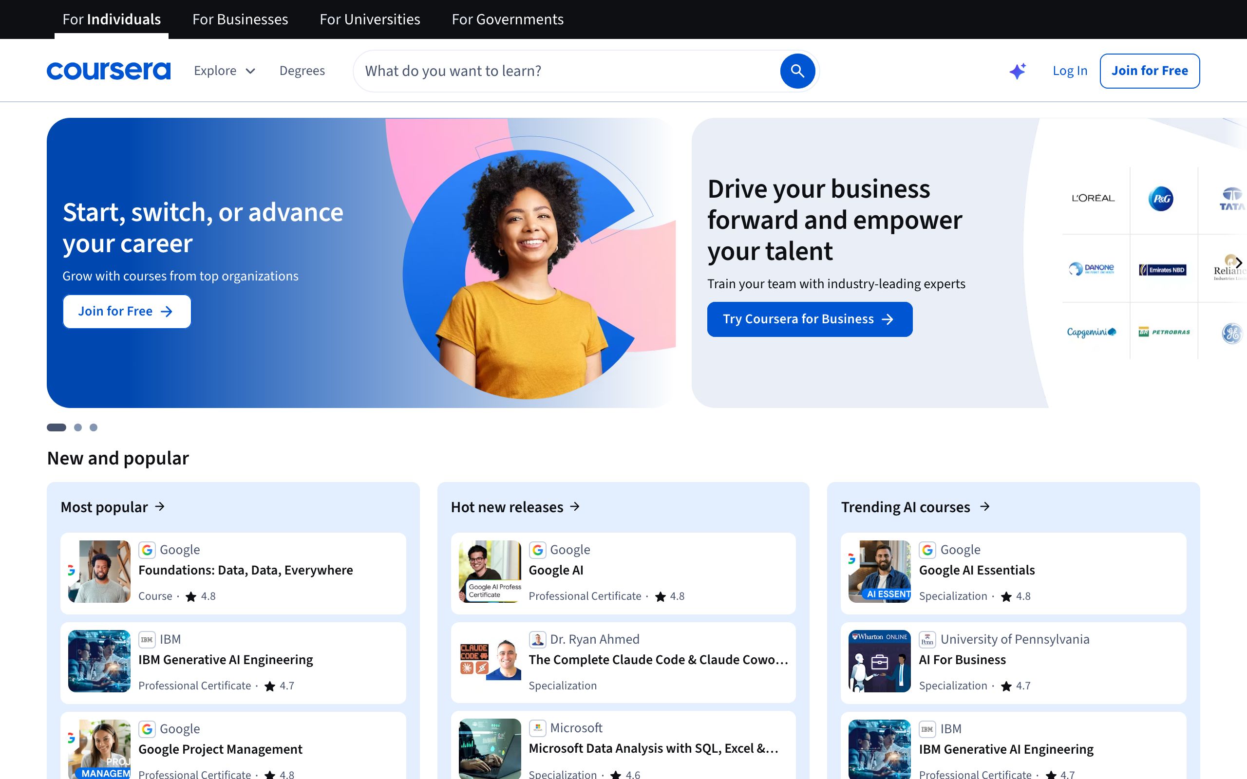 Coursera screenshot