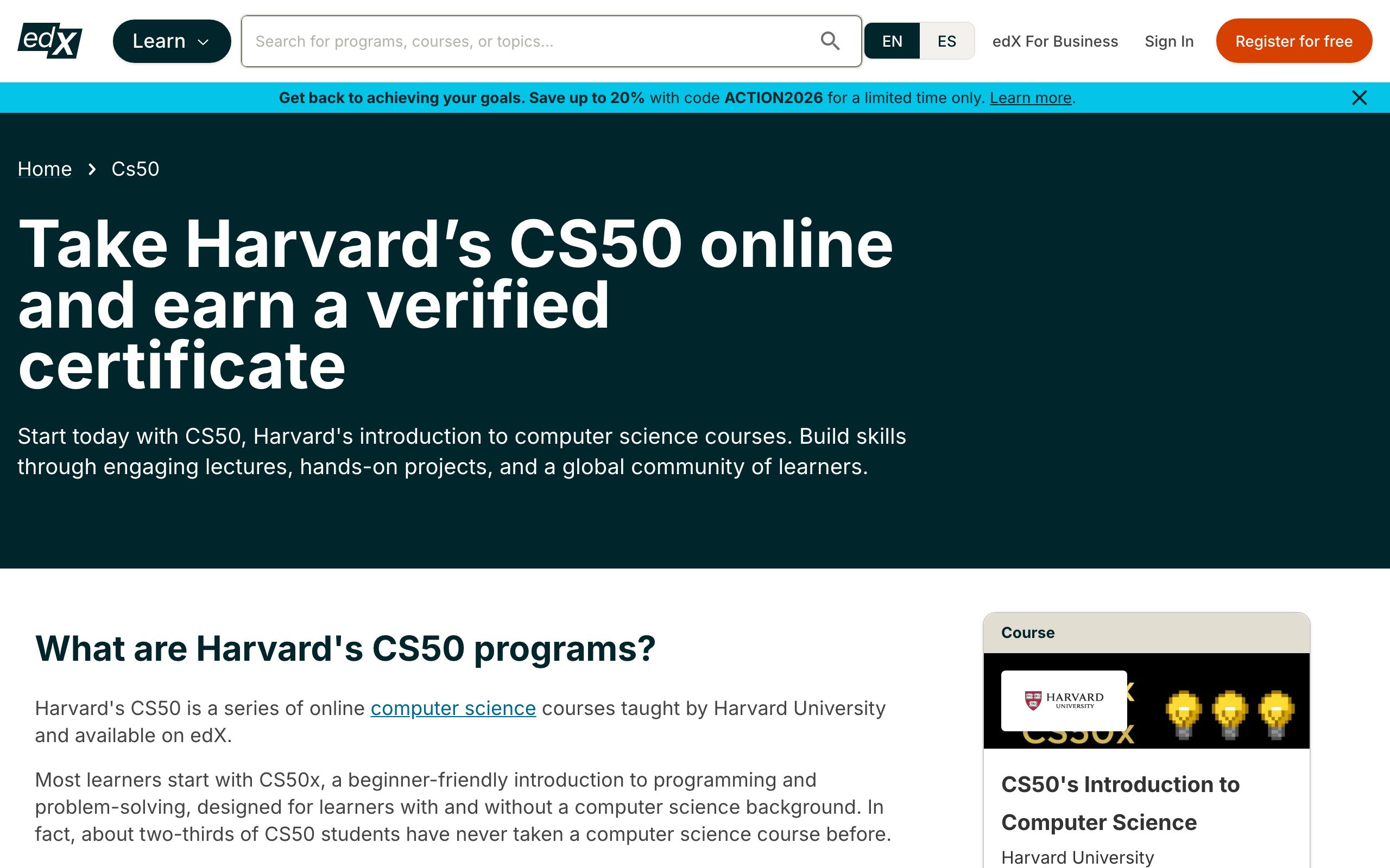 CS50 screenshot