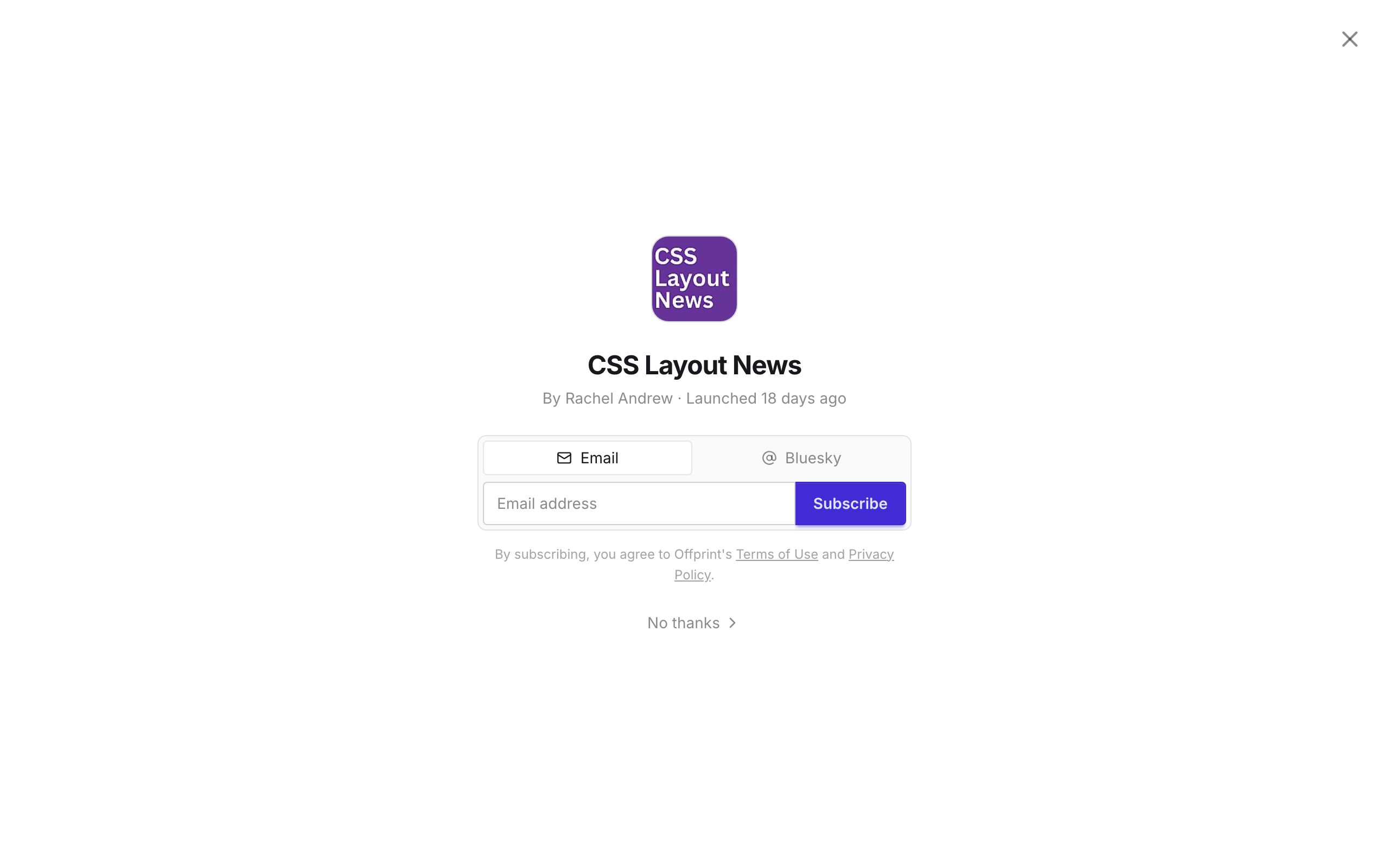 CSS Layout News screenshot