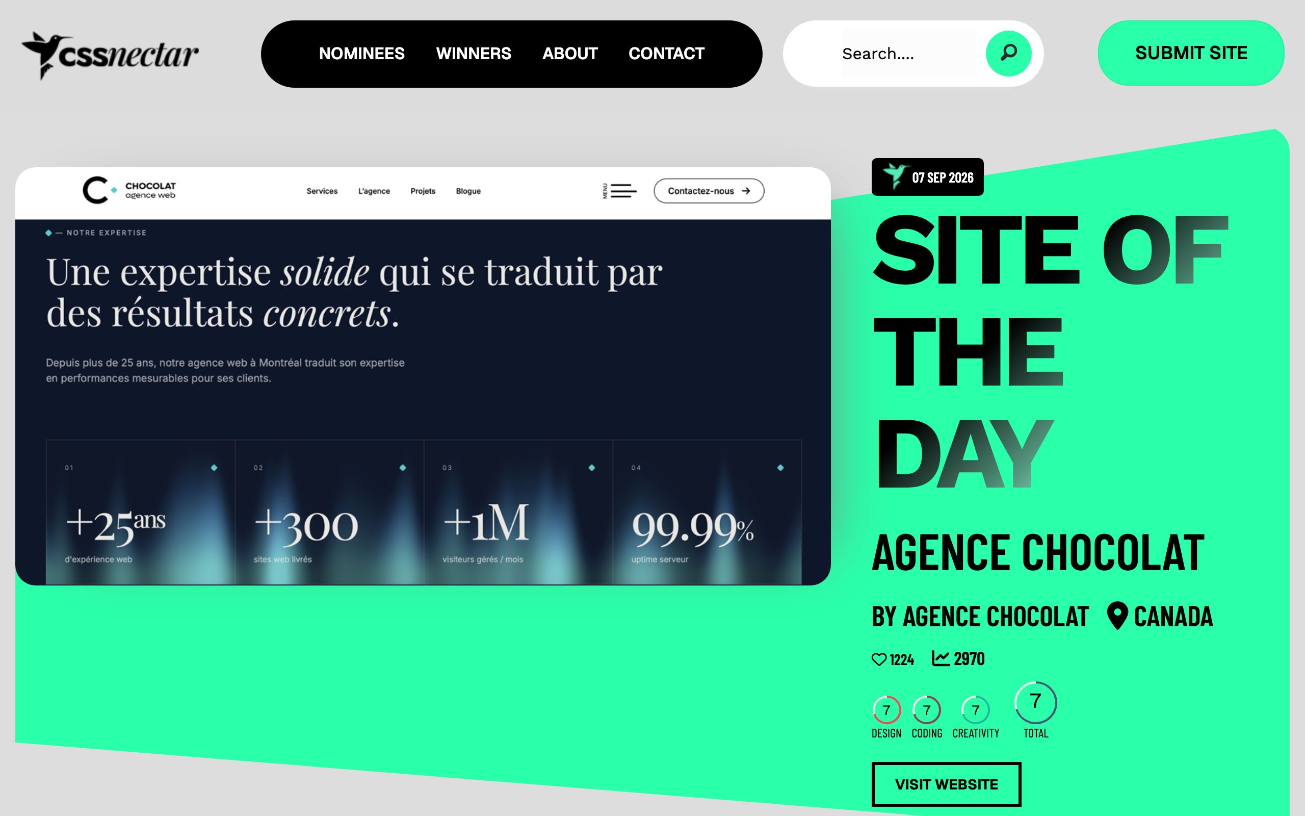 CSS Nectar screenshot