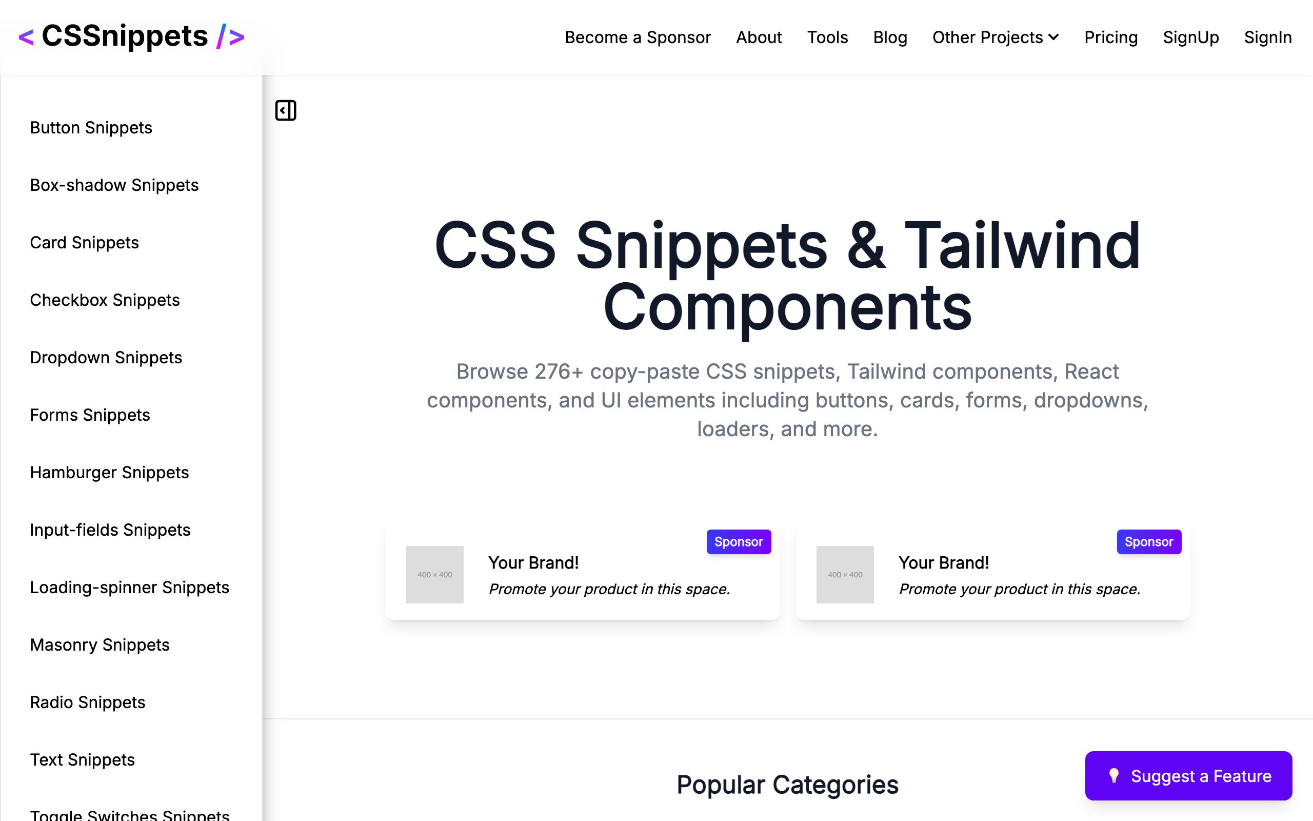 CSSnippets screenshot