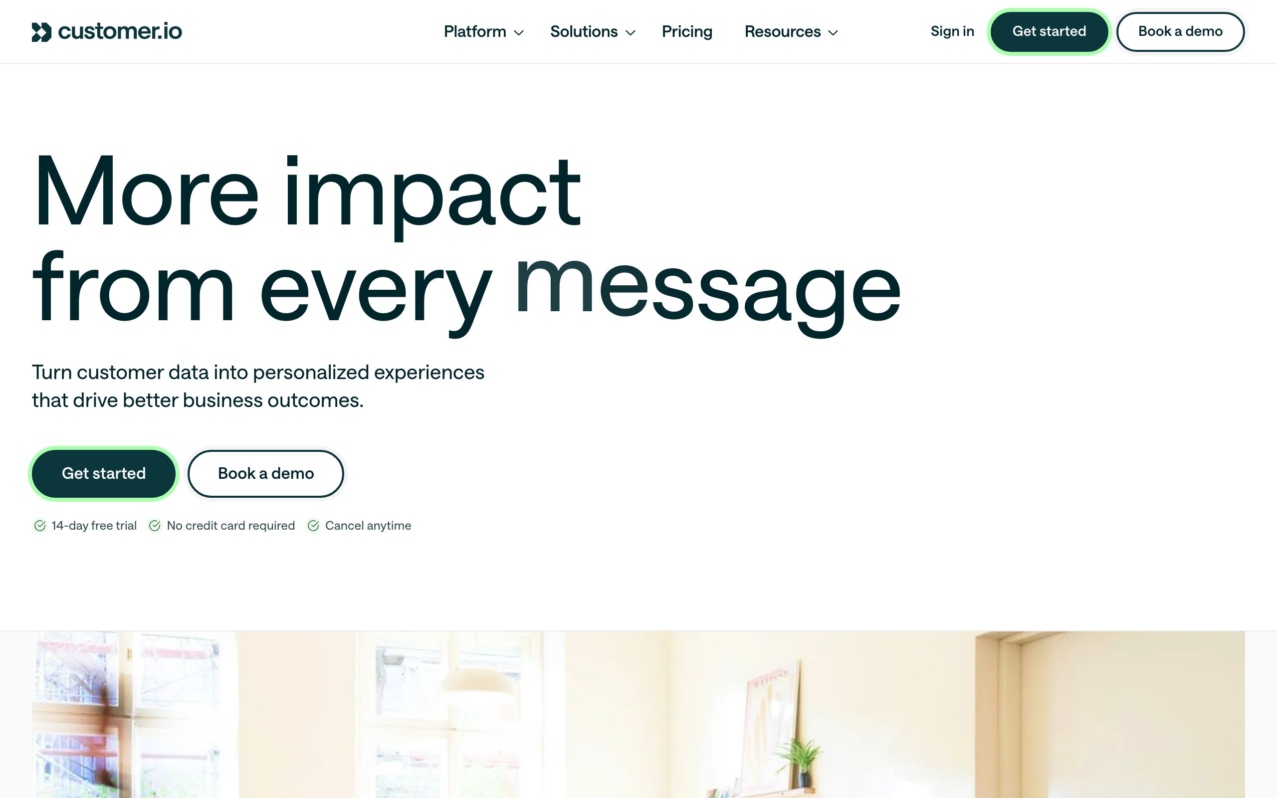 Customer.io screenshot