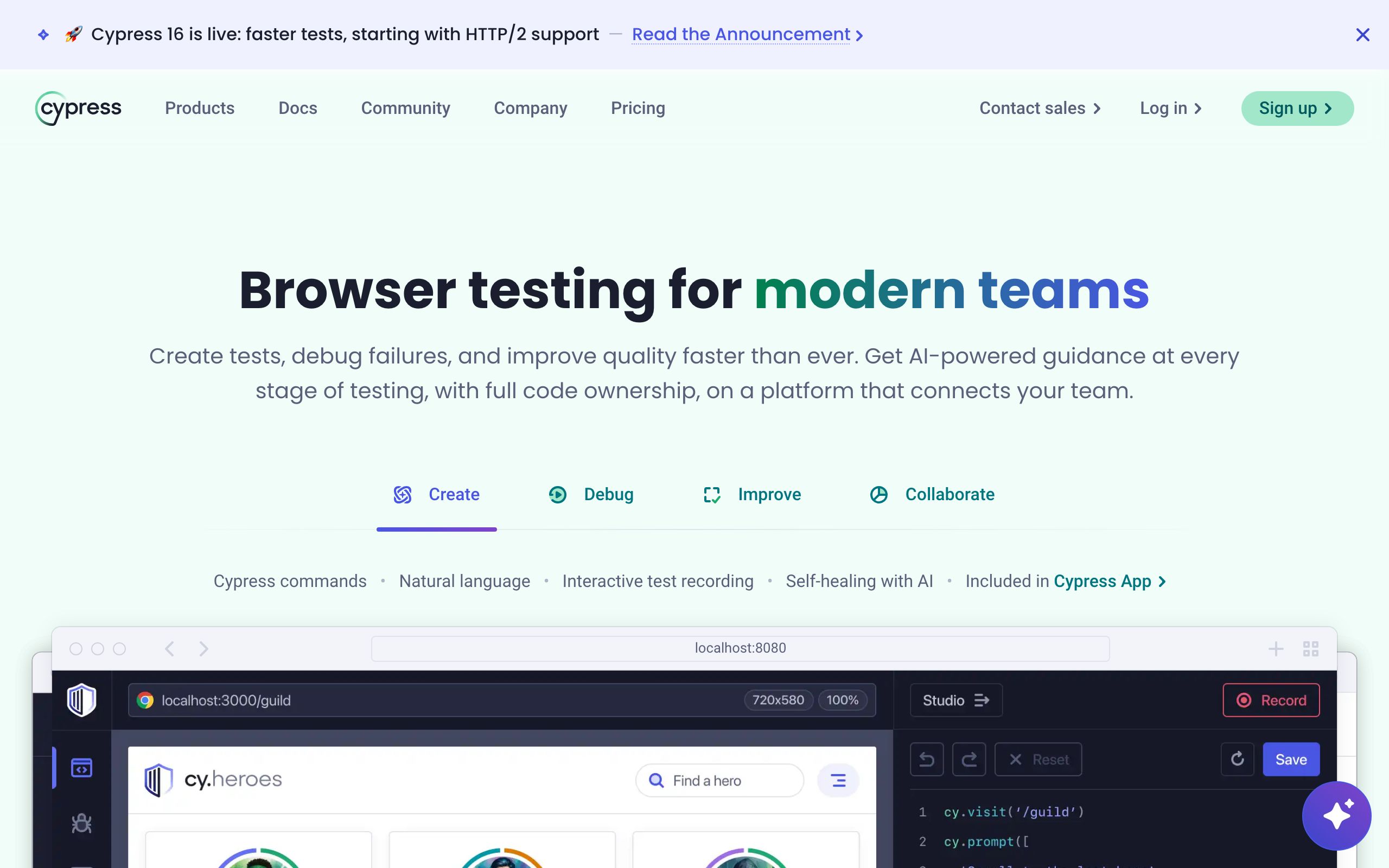 Cypress screenshot