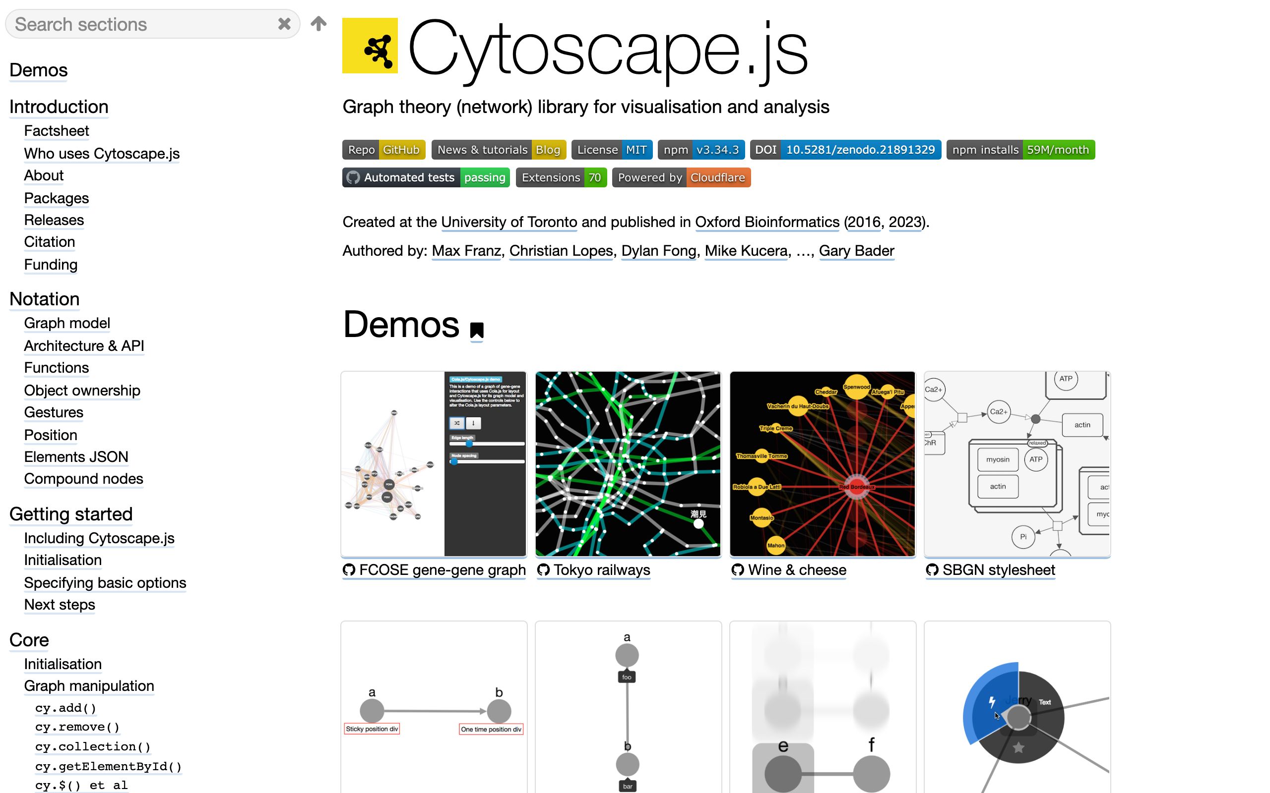 Cytoscape.js screenshot