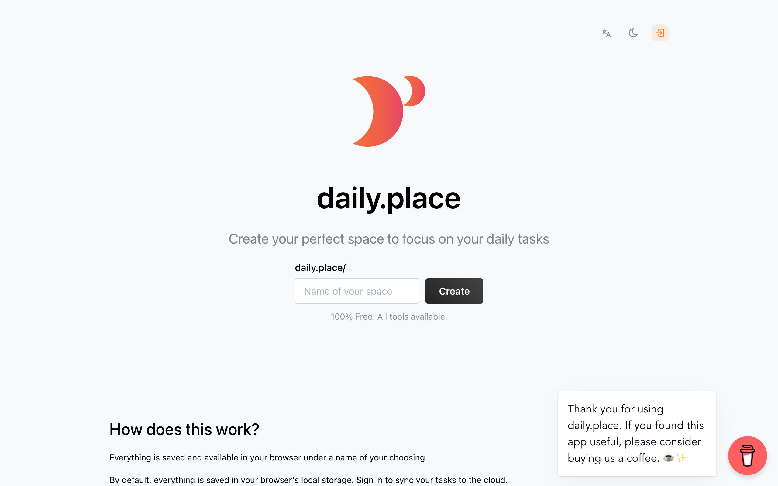 daily.place screenshot