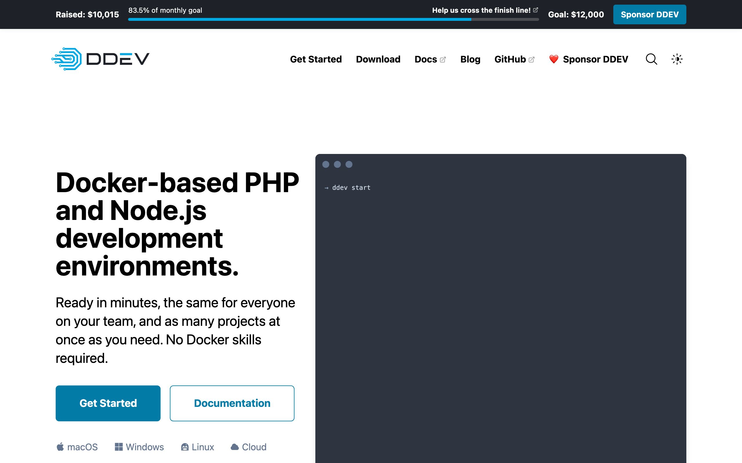 DDEV screenshot