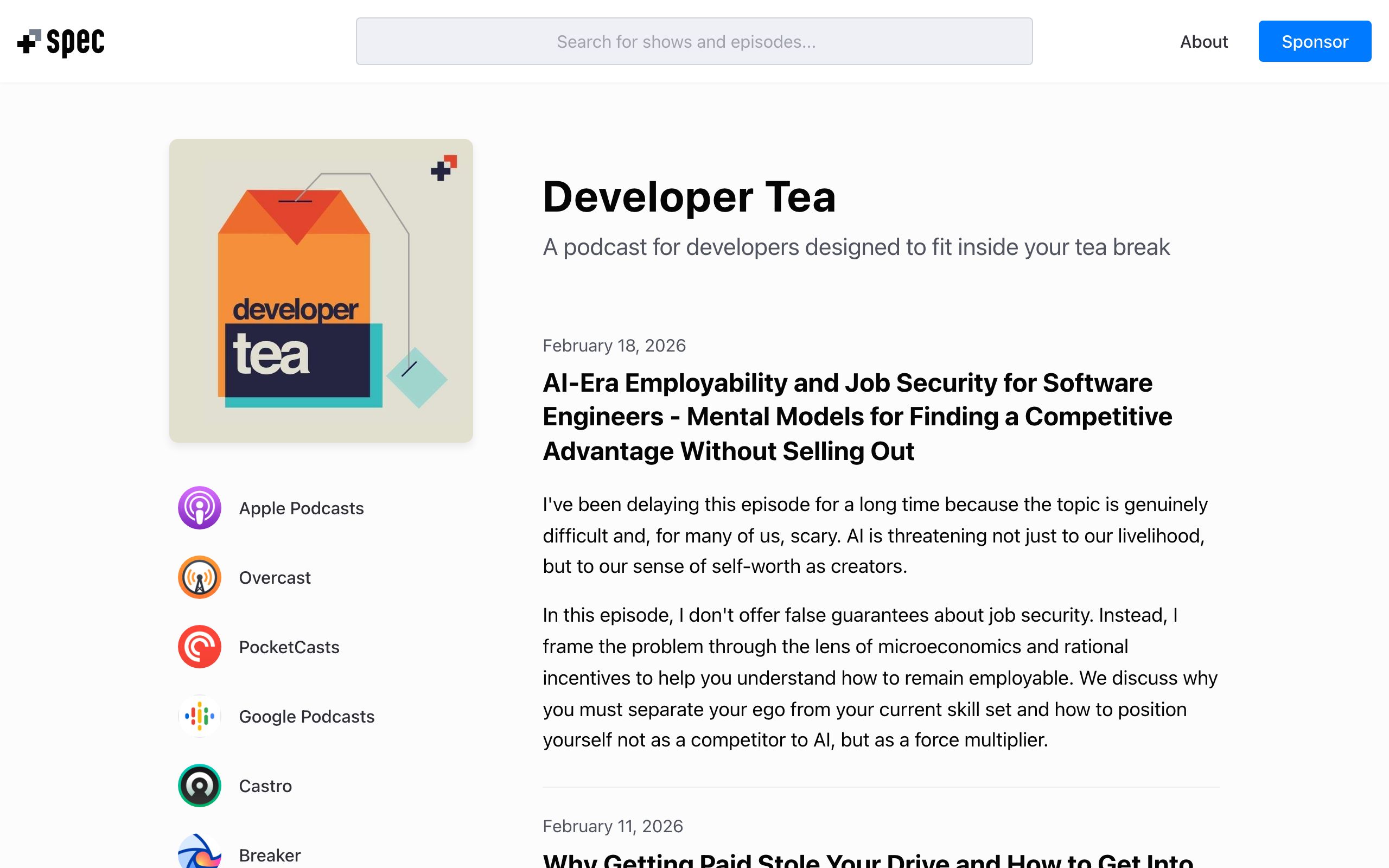 Developer Tea screenshot
