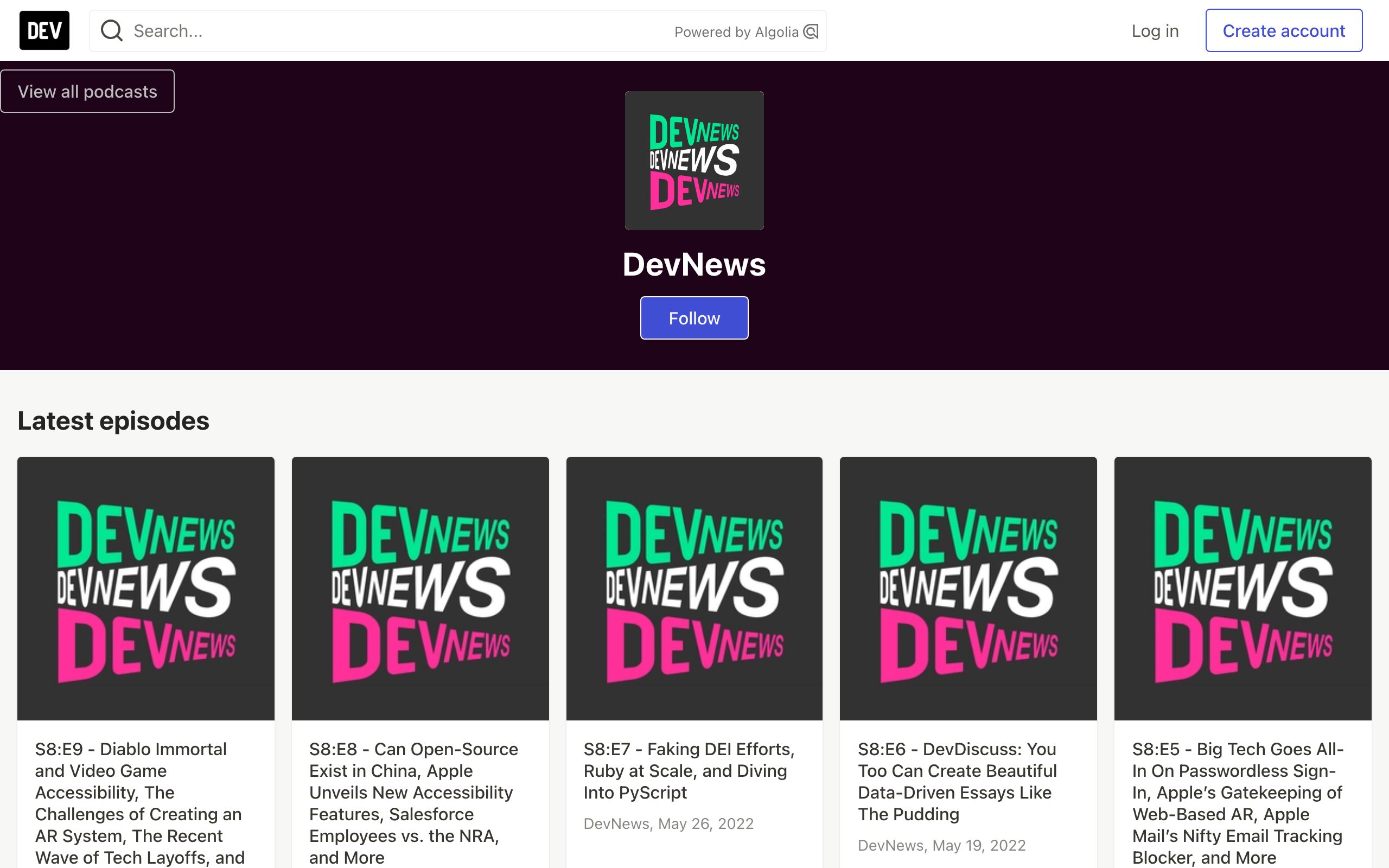 DevNews screenshot