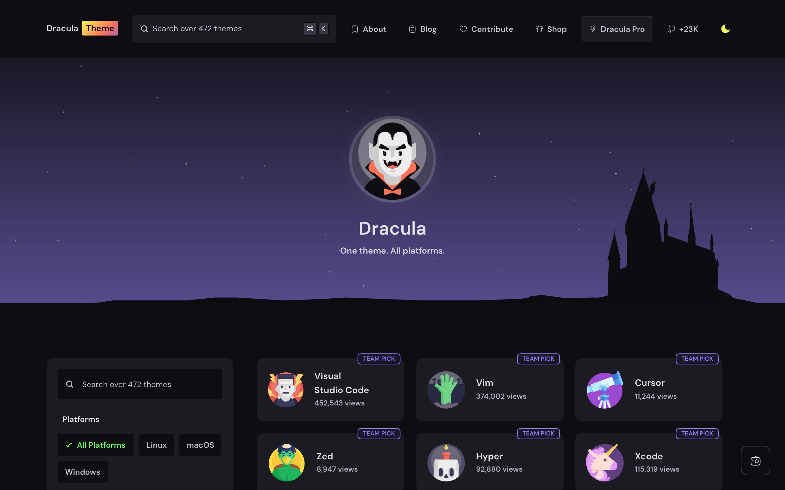 Dracula Theme screenshot