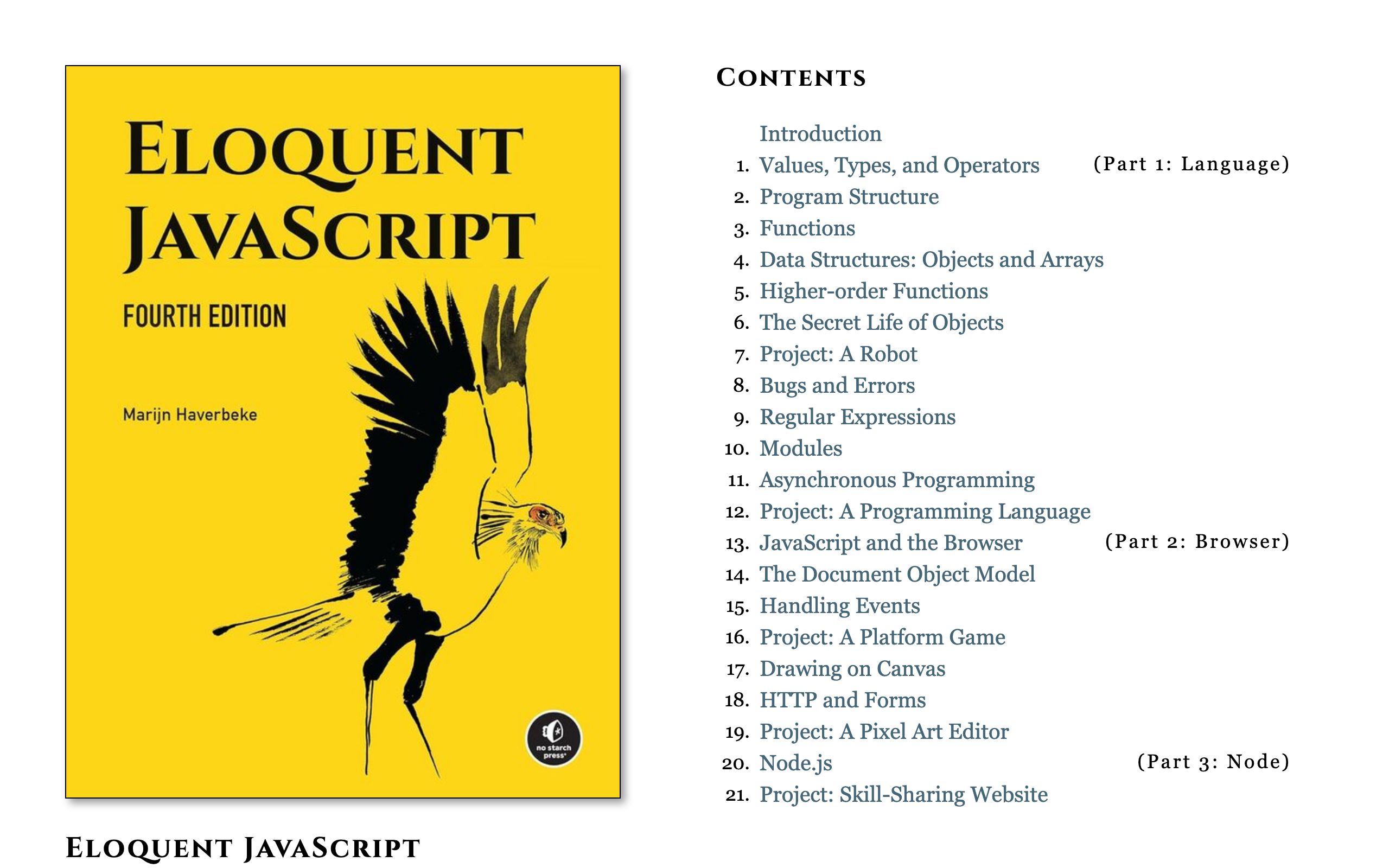 Eloquent JavaScript screenshot