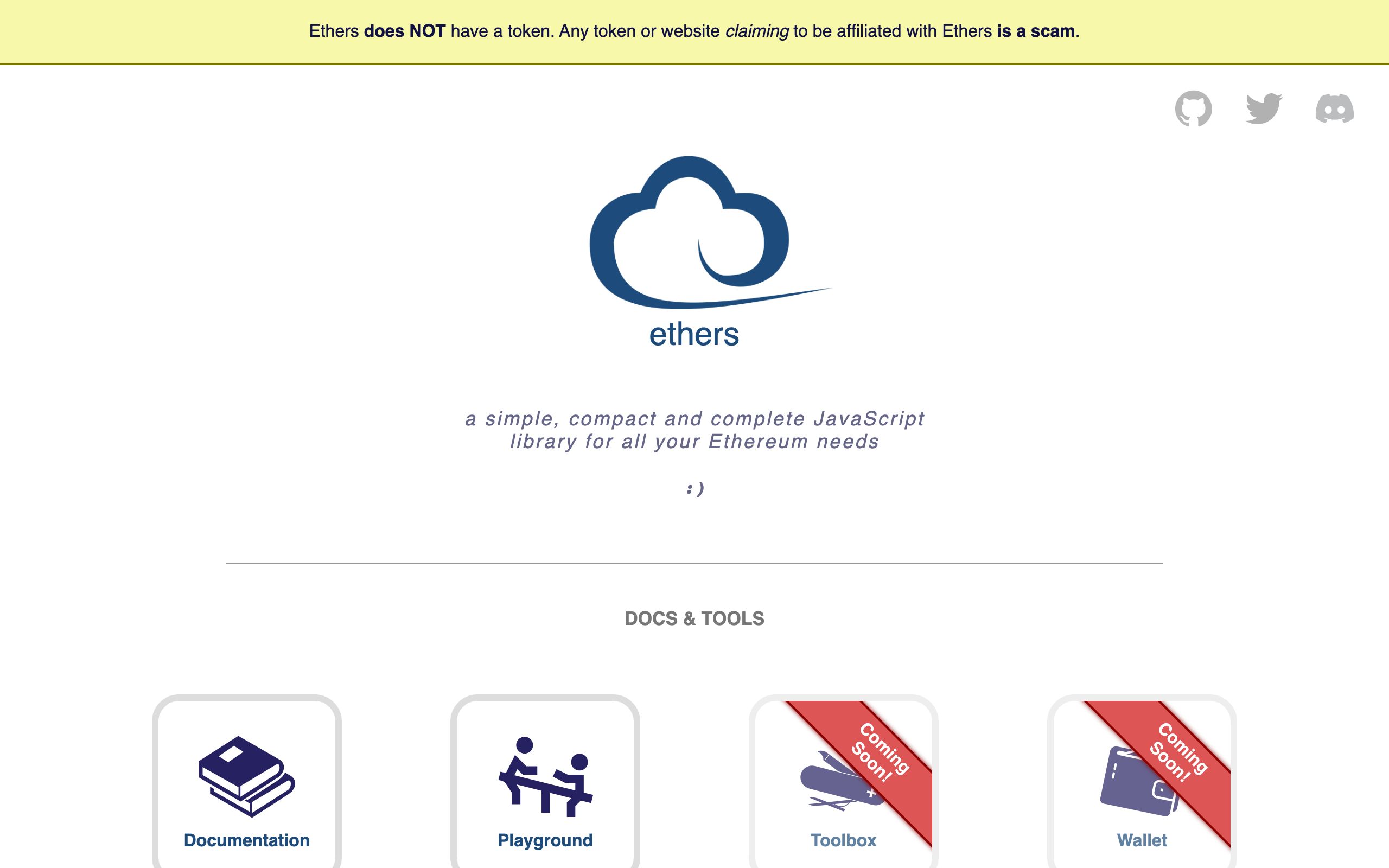 Ethers screenshot