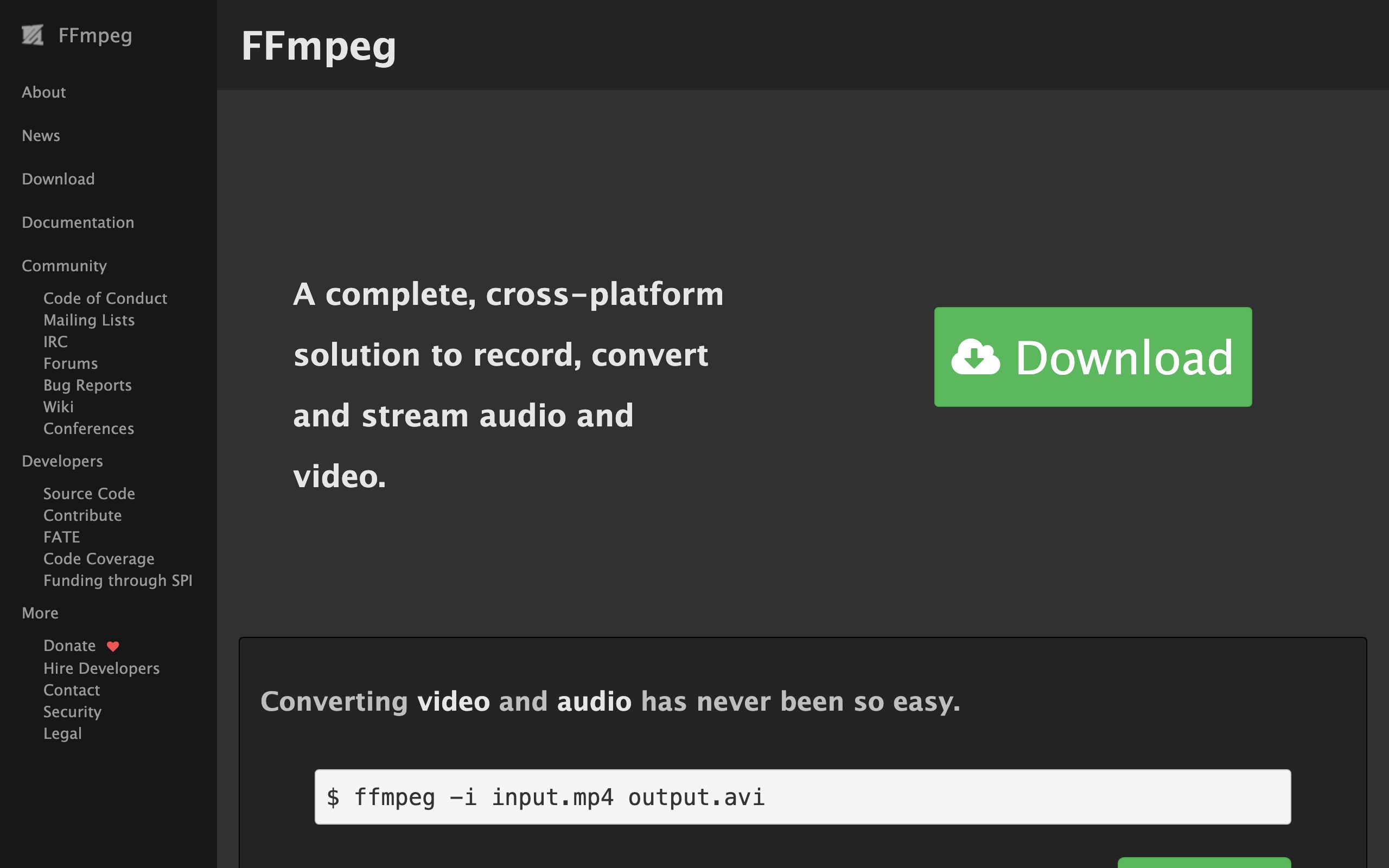 FFmpeg screenshot