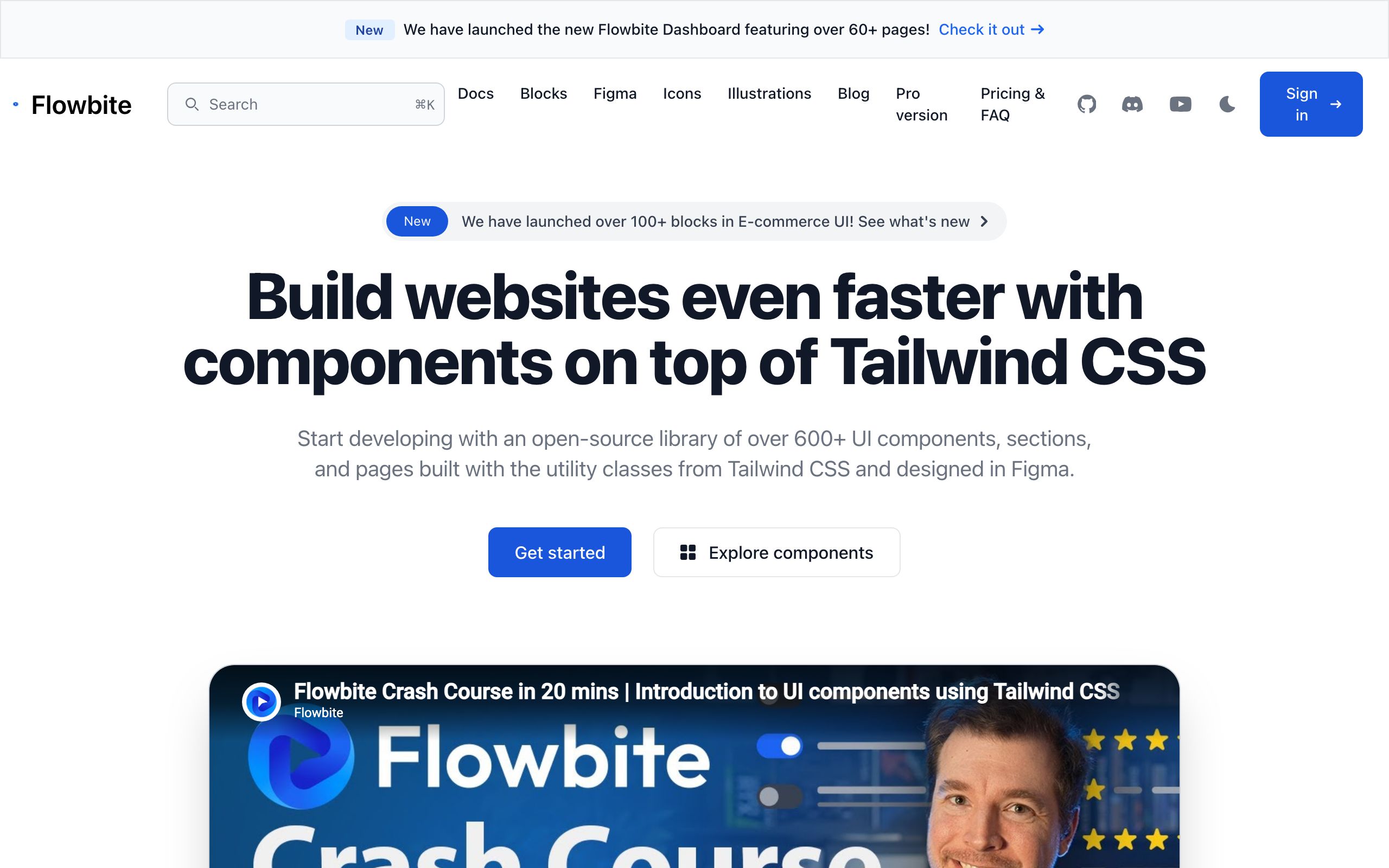 Flowbite screenshot