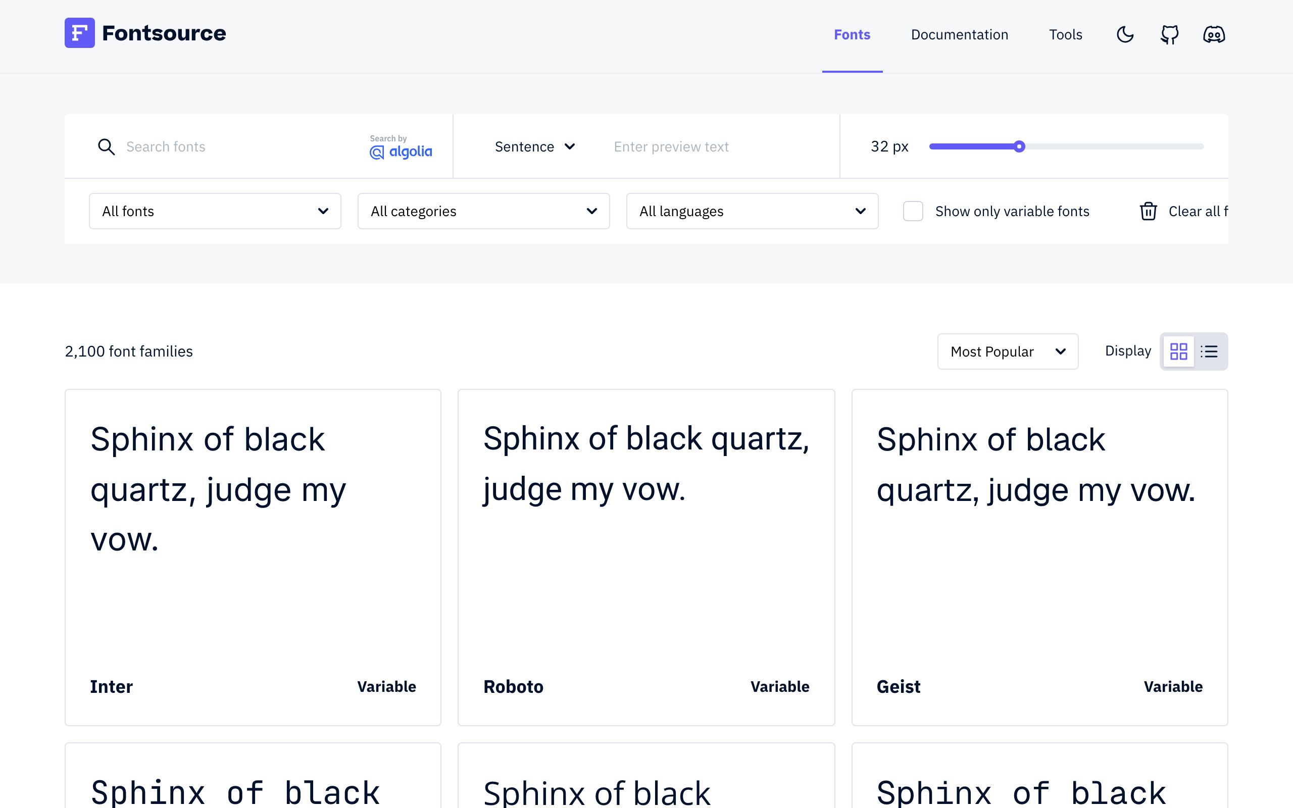 Fontsource screenshot