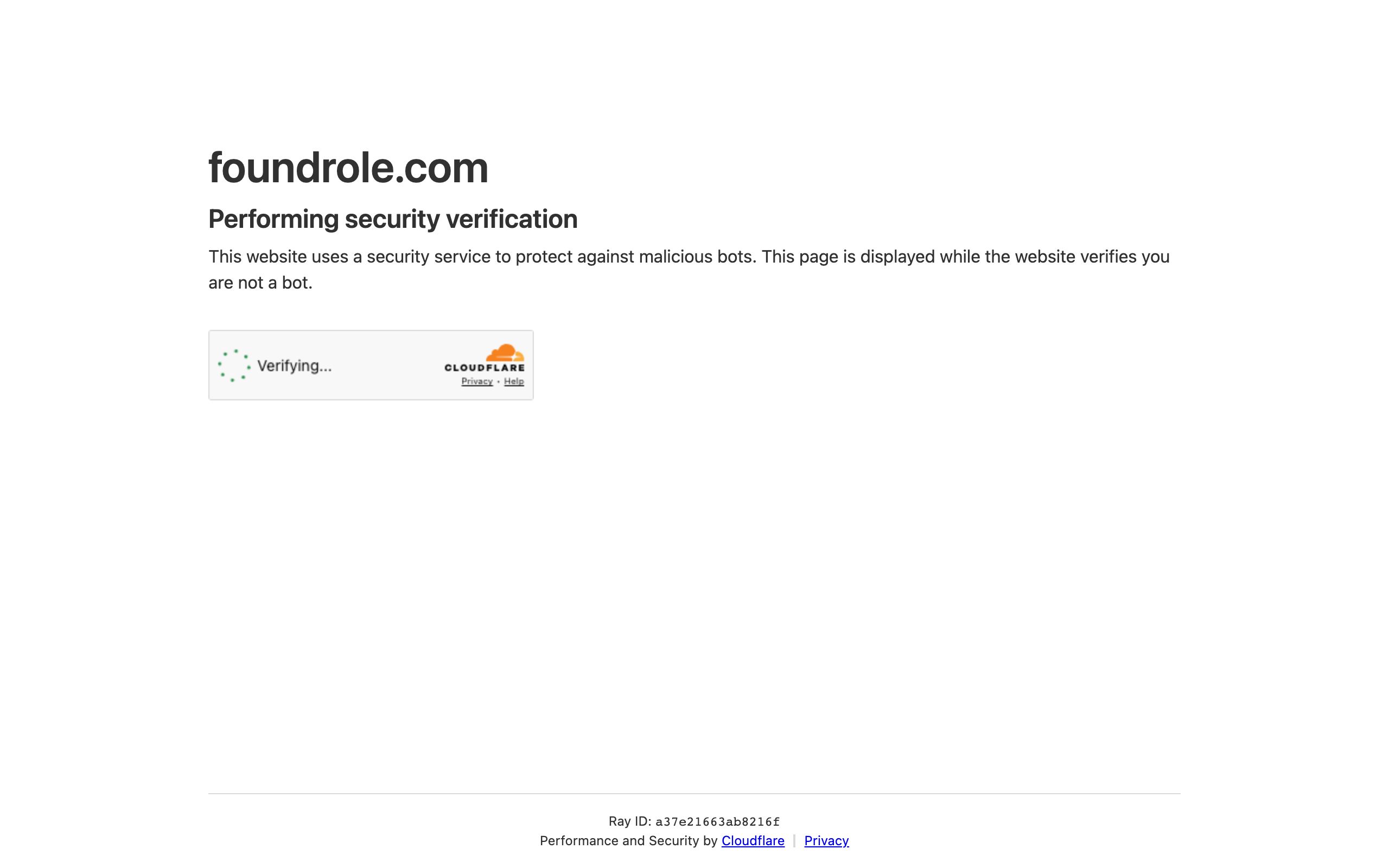 FoundRole screenshot
