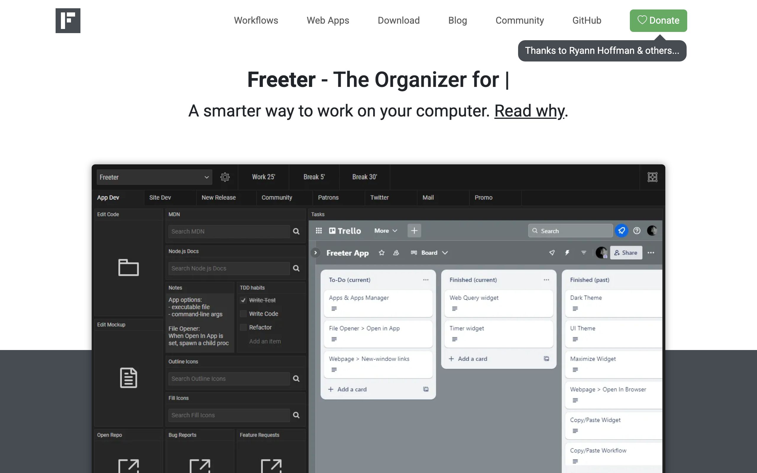 Freeter screenshot