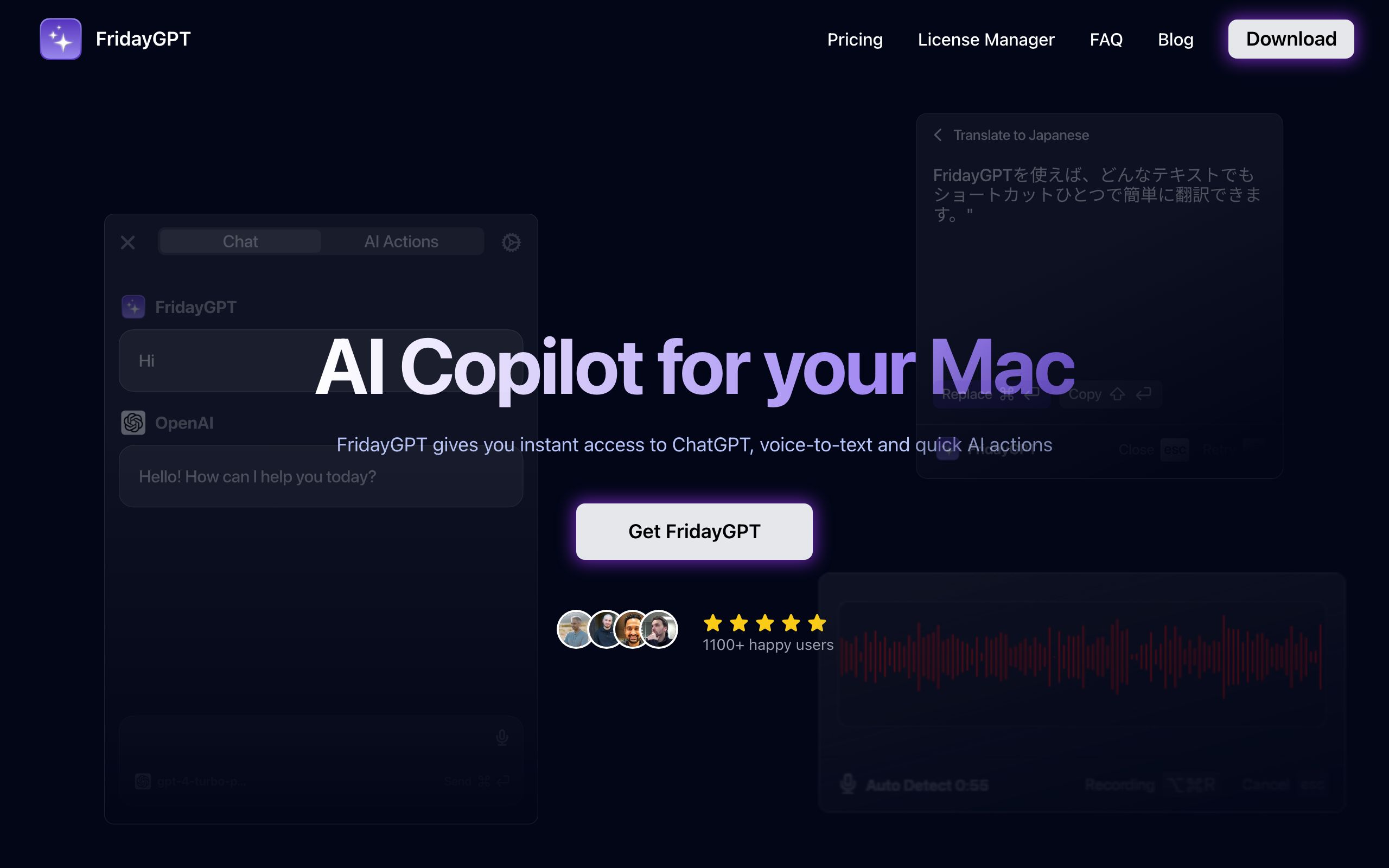 FridayGPT screenshot